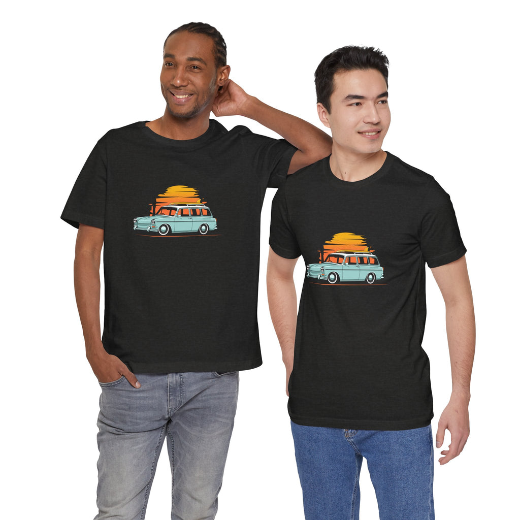 Vintage Surf Beach Sunset Station Wagon Tee