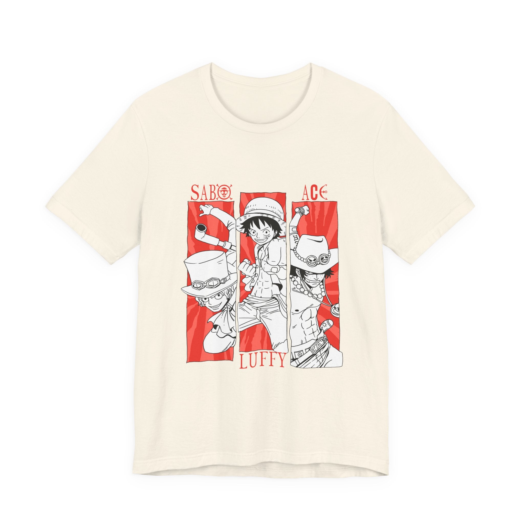 Straw Hat Crew Luffy, Sabo & Ace Red Portrait Tee