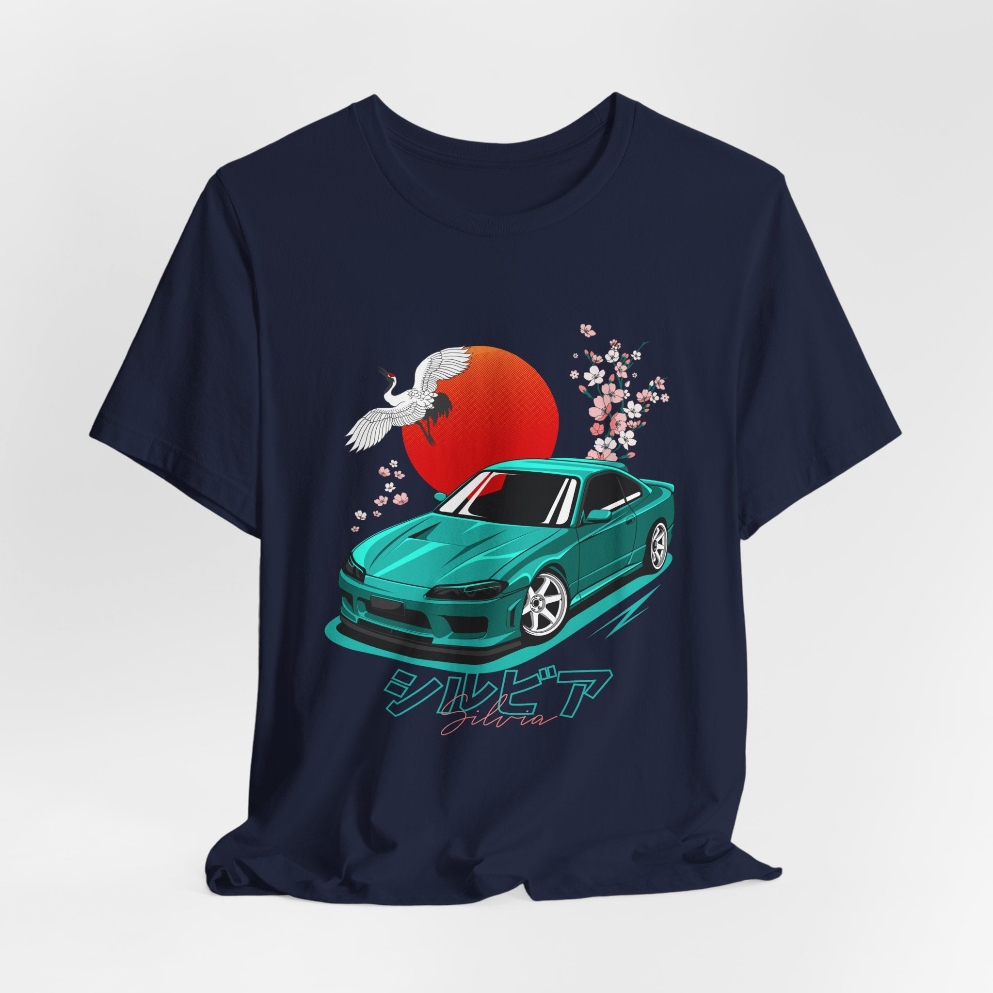 Nissan Silvia JDM Car with Cherry Blossoms Tee