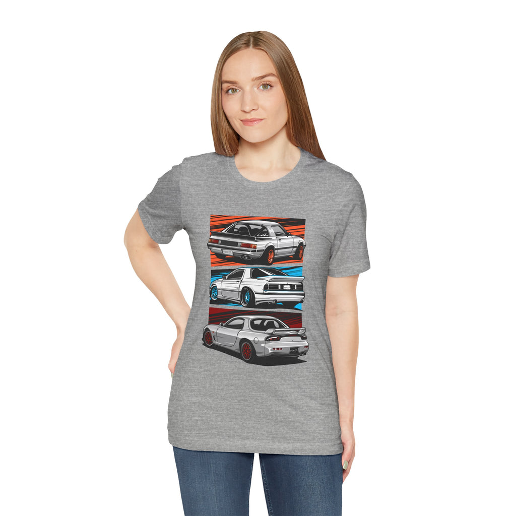 Retro JDM Car RX7 Generation Racing Graphic T-Shirt