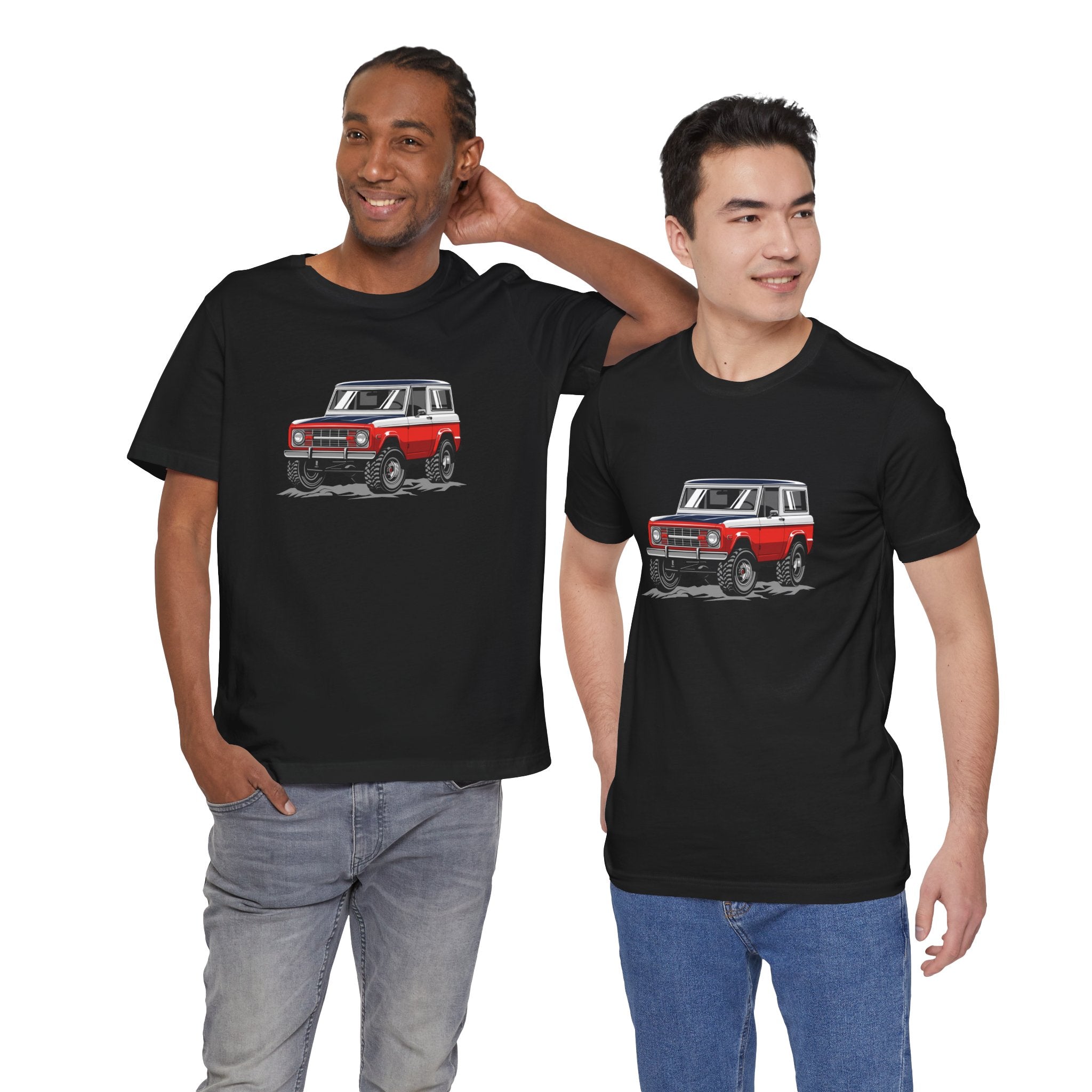 Retro Red 4x4 Truck Bronco Off‑Road SUV Tee