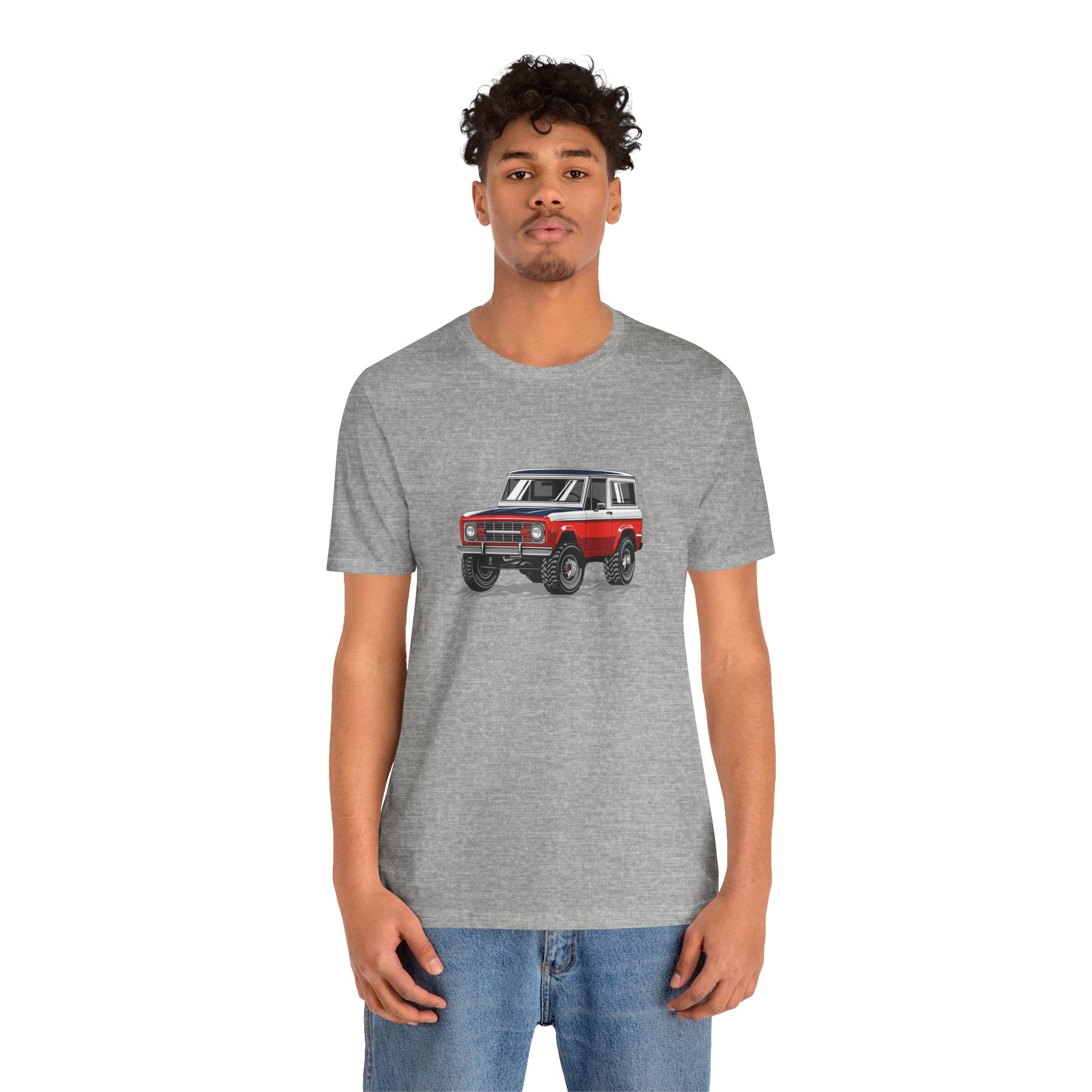 Retro Red 4x4 Truck Bronco Off‑Road SUV Tee
