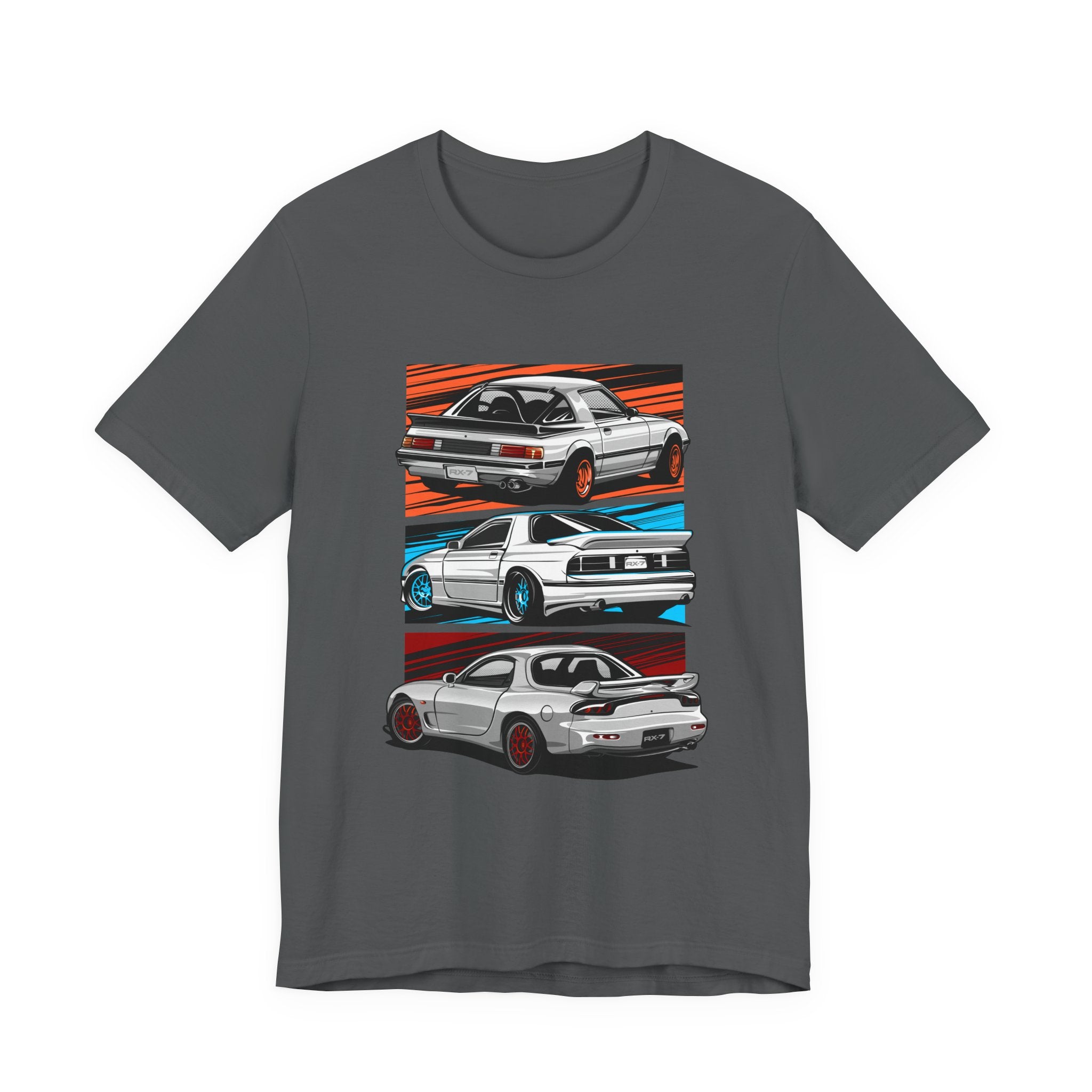 Retro JDM Car RX7 Generation Racing Graphic T-Shirt