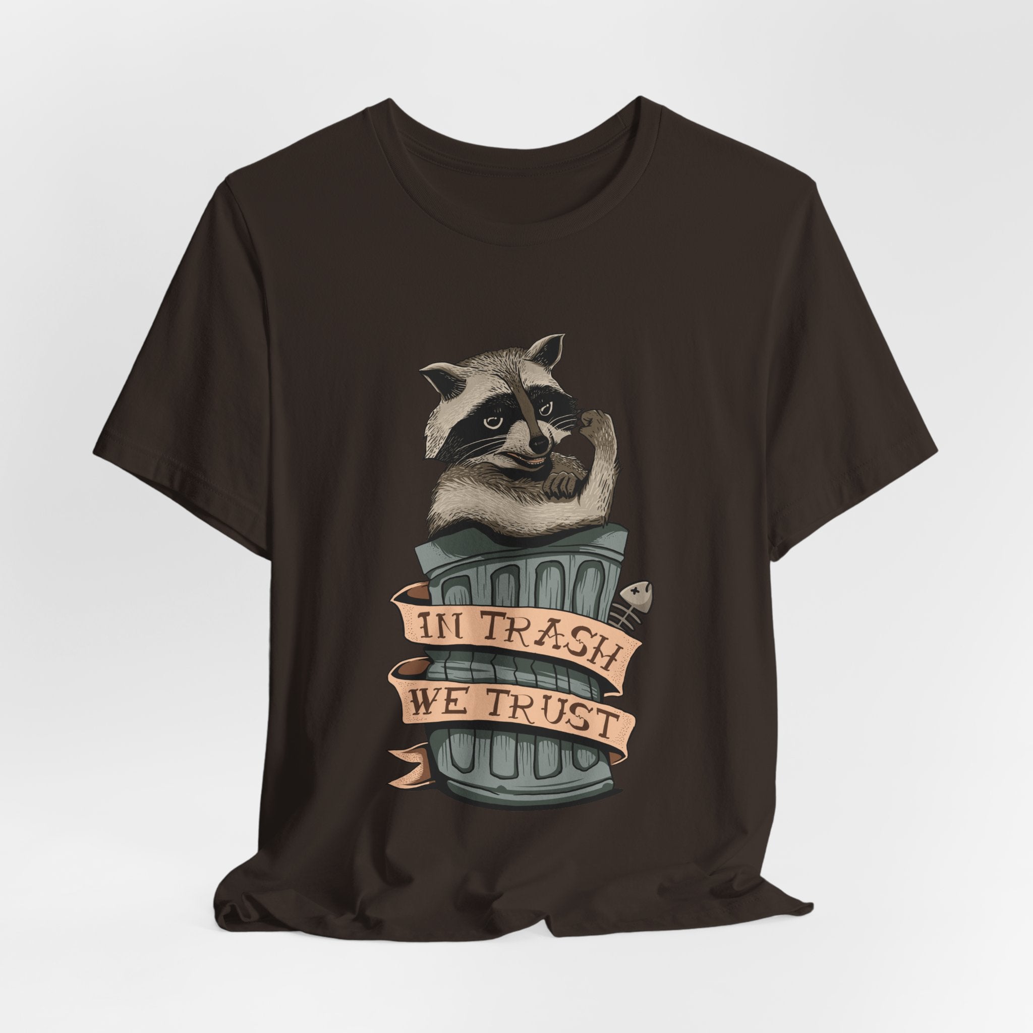 Raccoon "In Trash We Trust" Funny T-Shirt