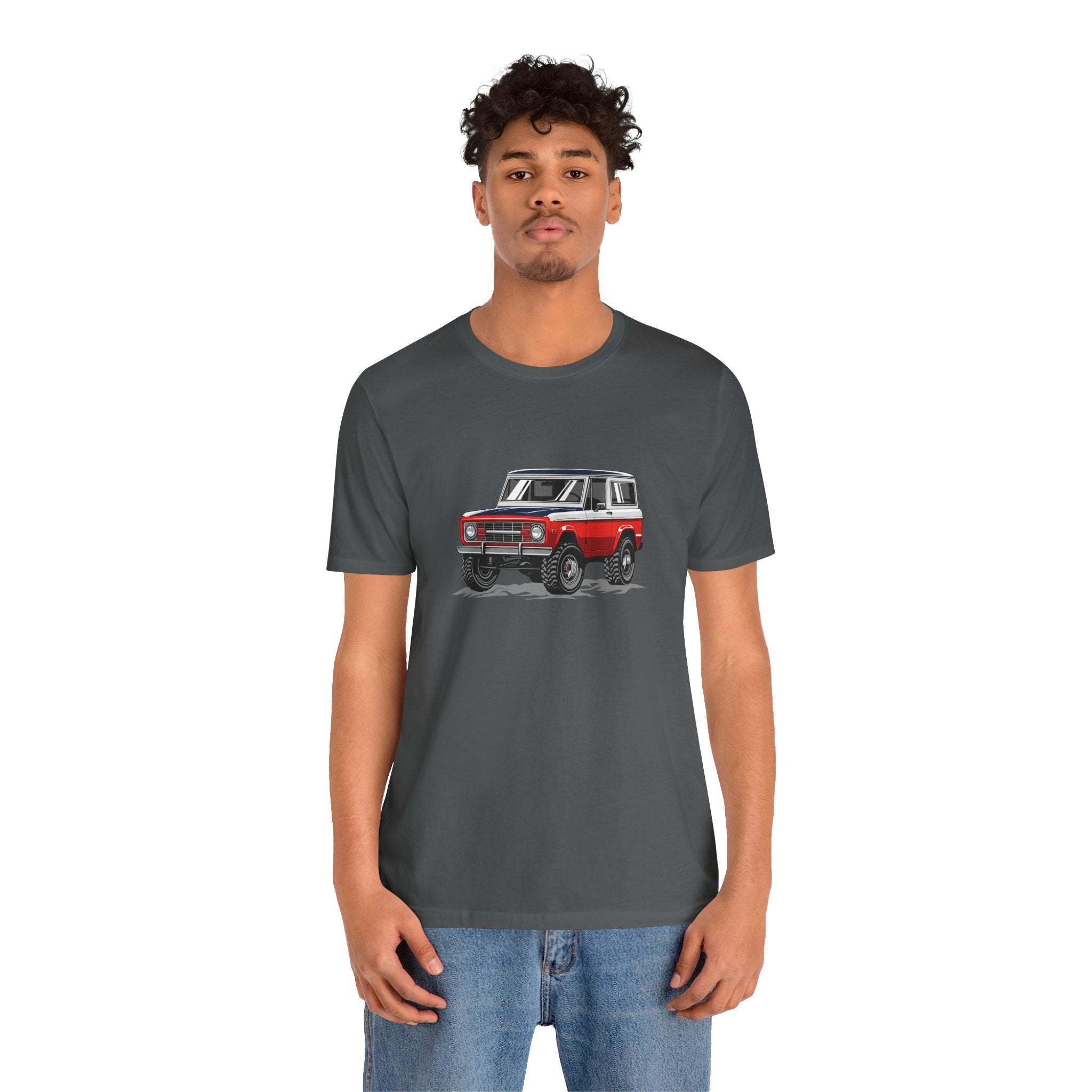 Retro Red 4x4 Truck Bronco Off‑Road SUV Tee