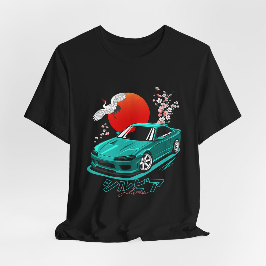 Nissan Silvia JDM Car with Cherry Blossoms Tee