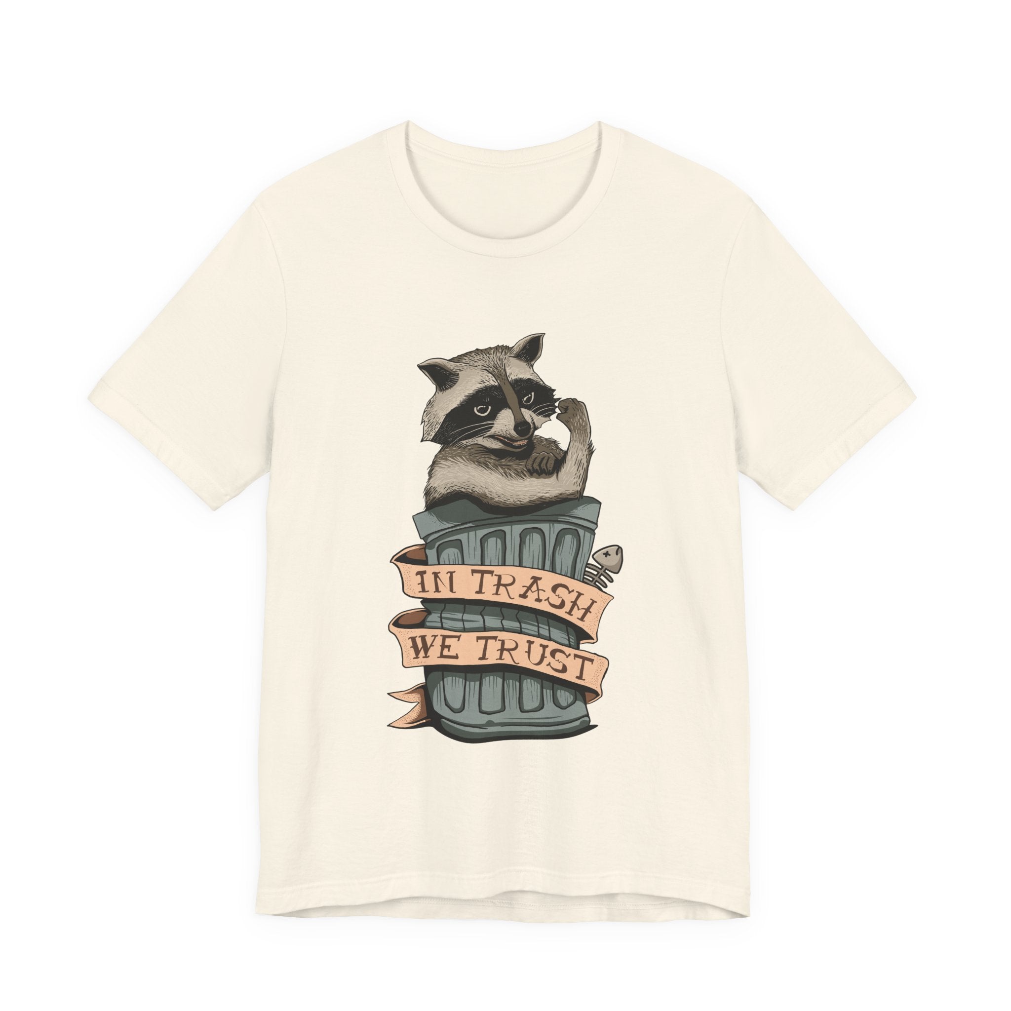 Raccoon "In Trash We Trust" Funny T-Shirt