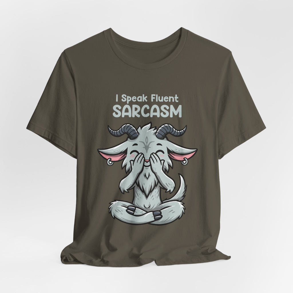 I Speak Fluent Sarcasm Goat T-Shirt
