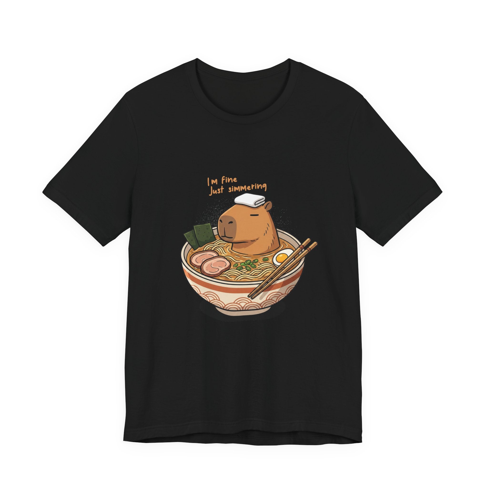 Cute Capybara 'I'm Fine Just Simmering' Ramen Bowl Shirt