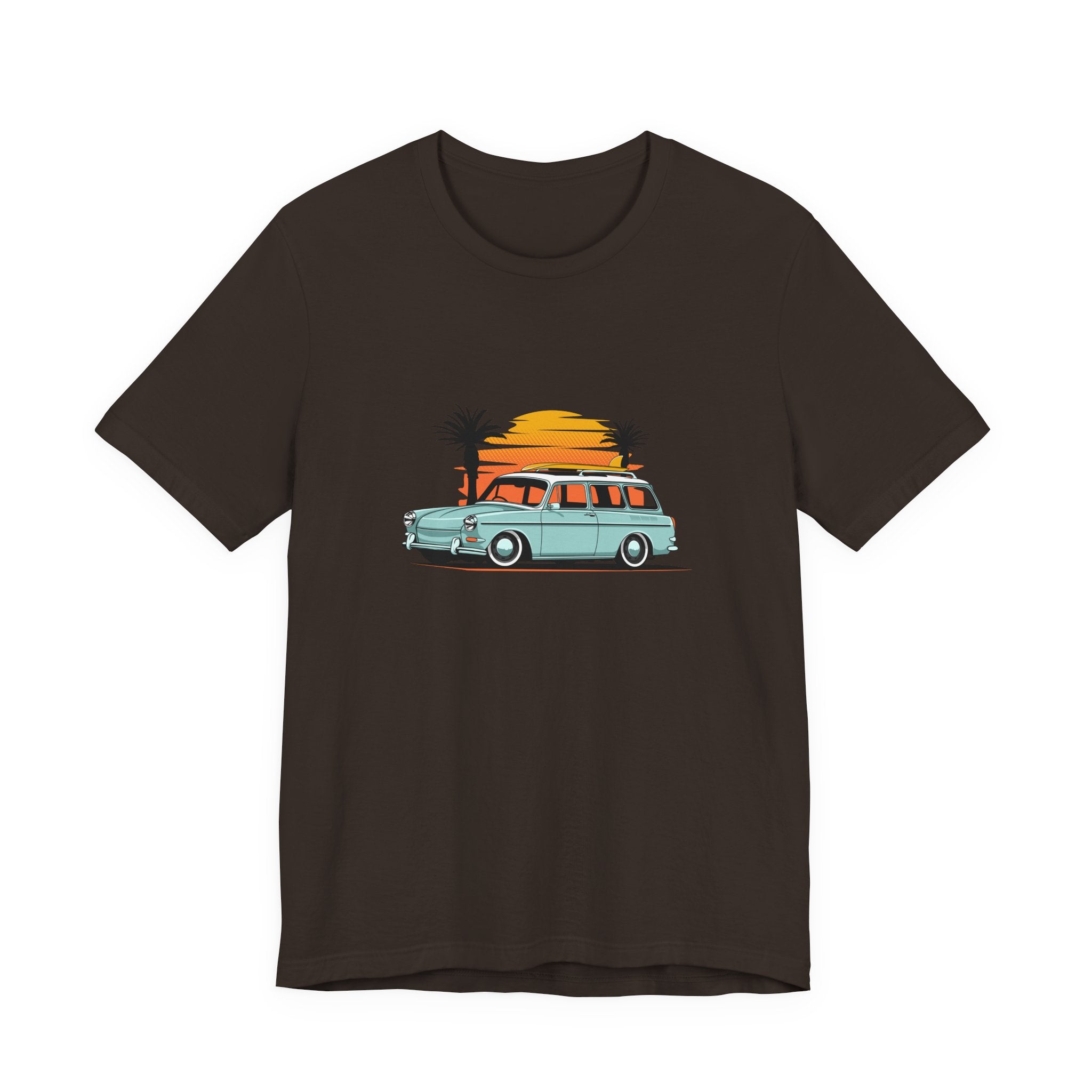 Vintage Surf Beach Sunset Station Wagon Tee