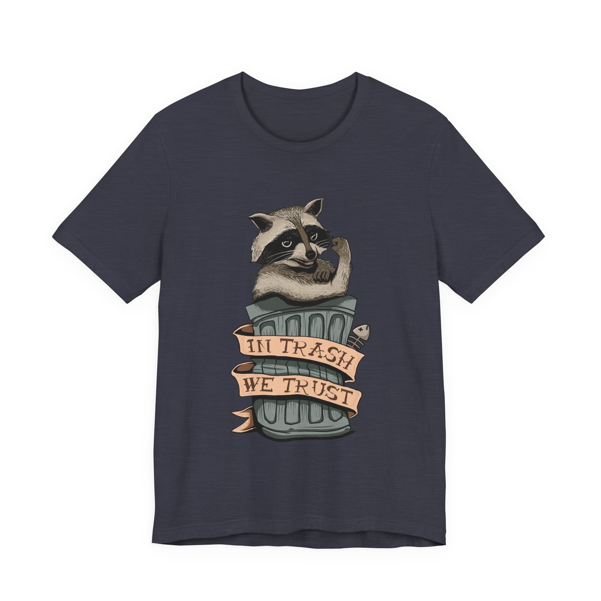 Raccoon "In Trash We Trust" Funny T-Shirt