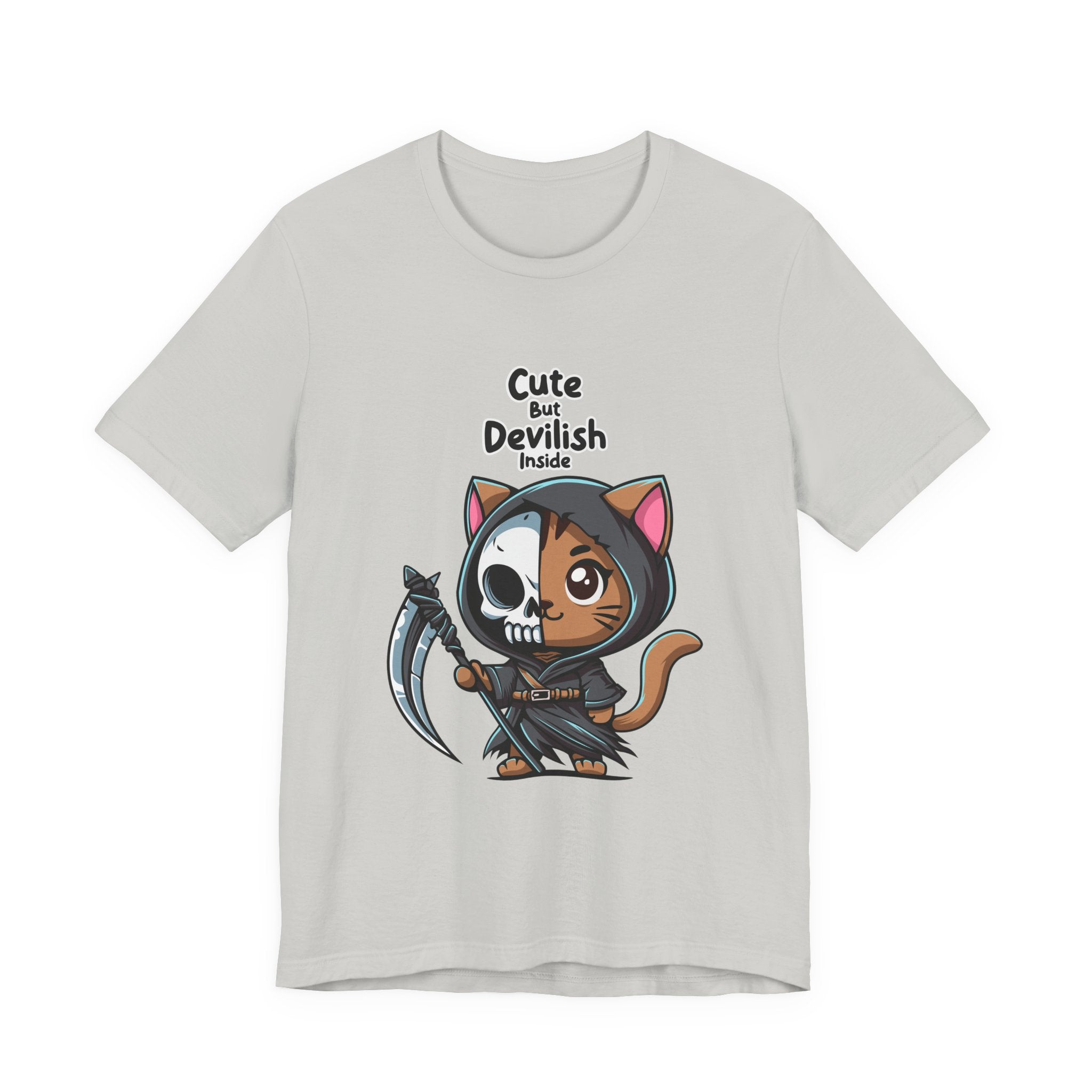Cute But Devilish Inside Cat Kawaii Grim Reaper Kitty T-Shirt