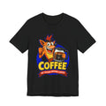 Caffeine Addict Cartoon Morning Coffee Humor Shirt
