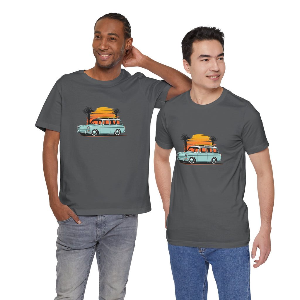 Vintage Surf Beach Sunset Station Wagon Tee
