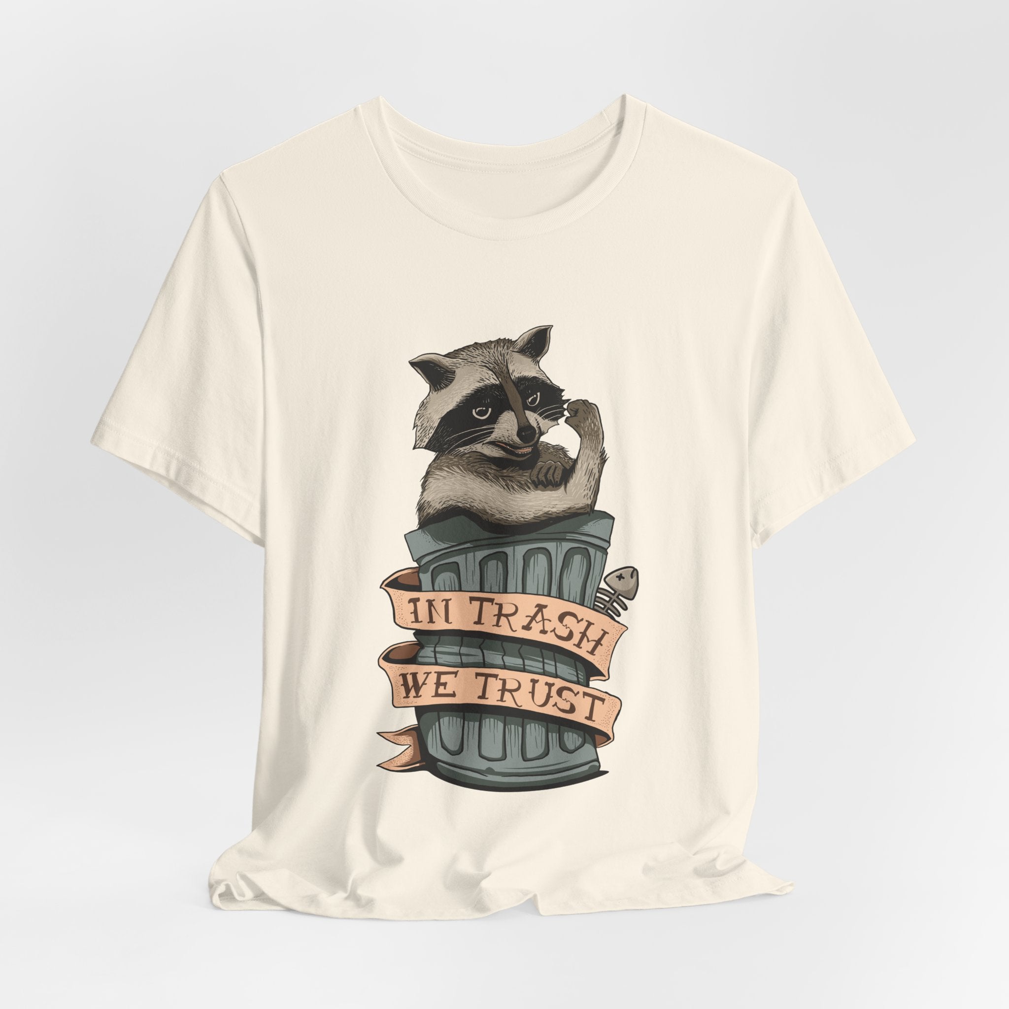 Raccoon "In Trash We Trust" Funny T-Shirt