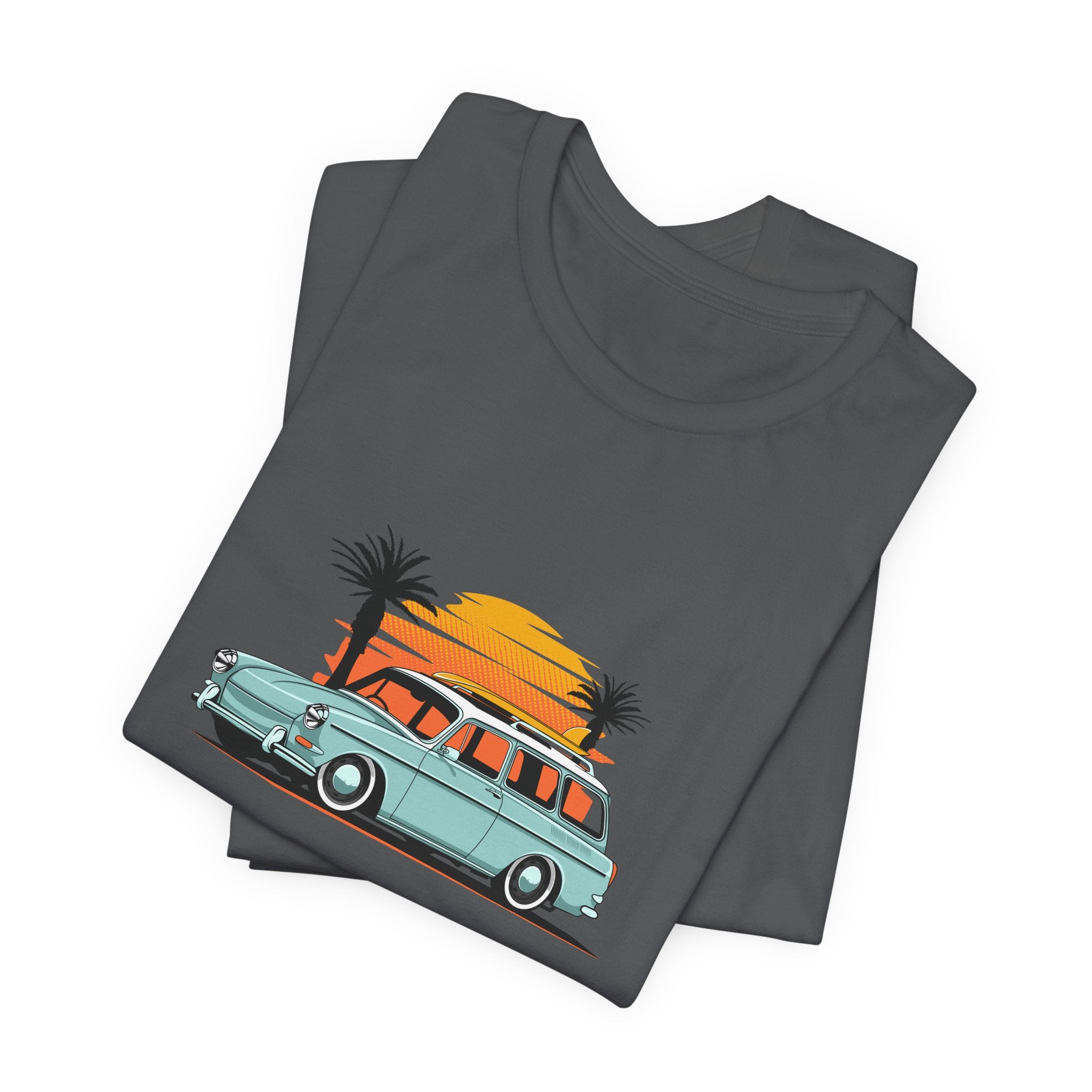 Vintage Surf Beach Sunset Station Wagon Tee