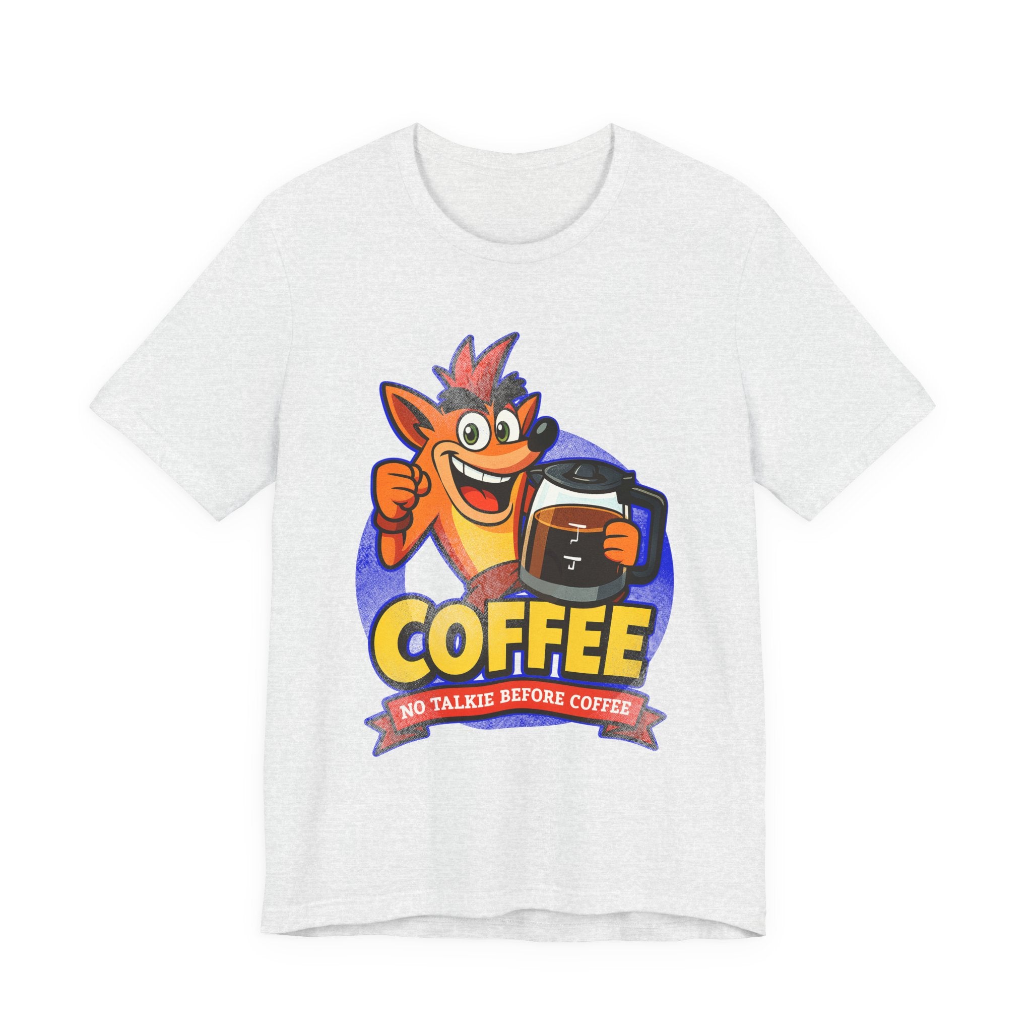 Caffeine Addict Cartoon Morning Coffee Humor Shirt