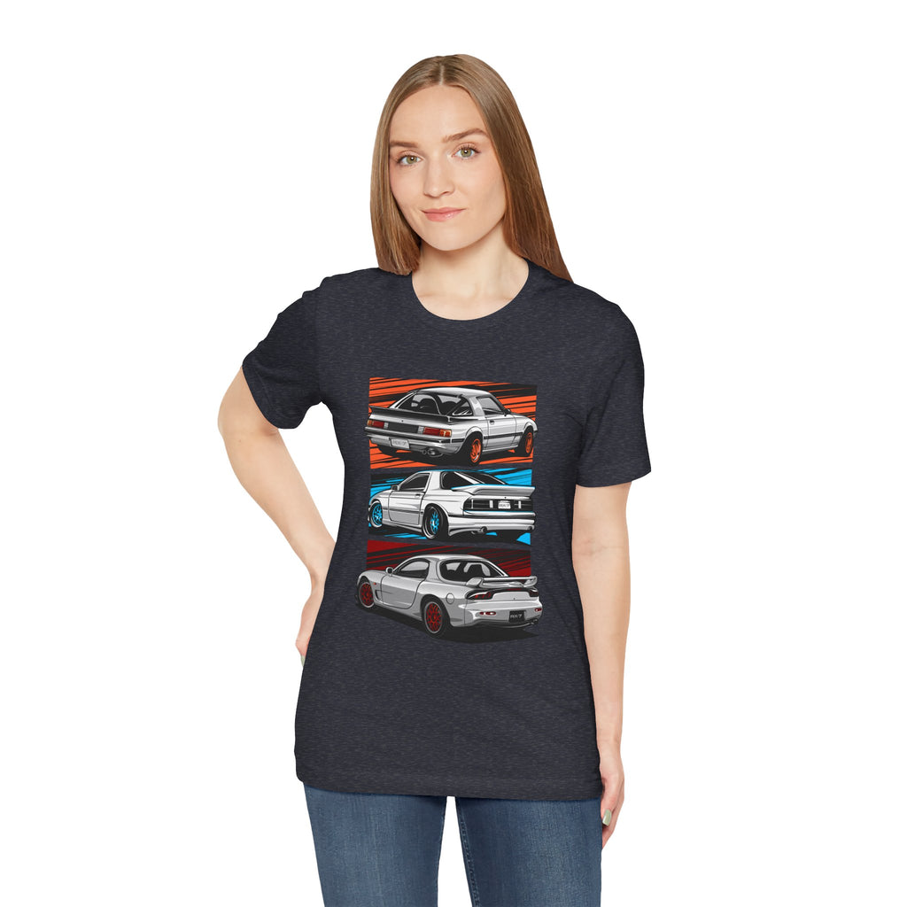 Retro JDM Car RX7 Generation Racing Graphic T-Shirt