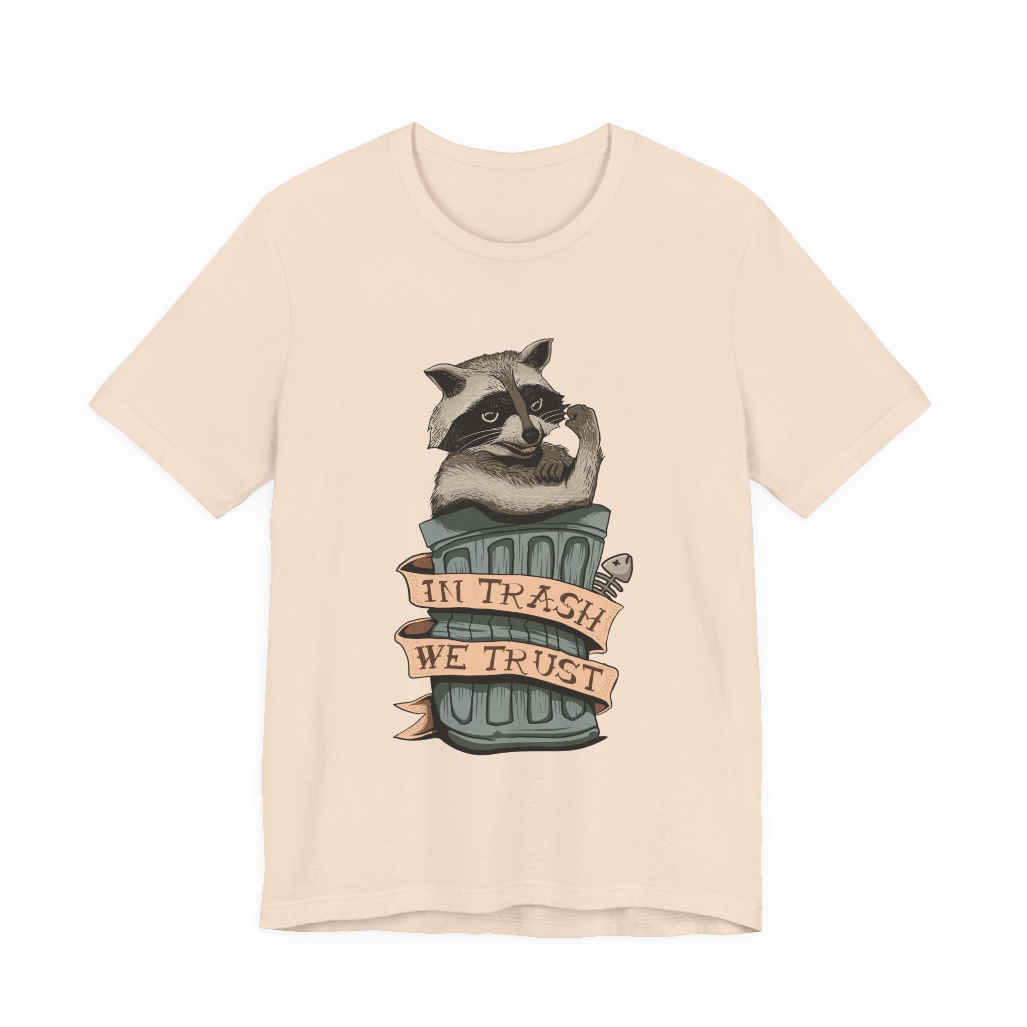 Raccoon "In Trash We Trust" Funny T-Shirt