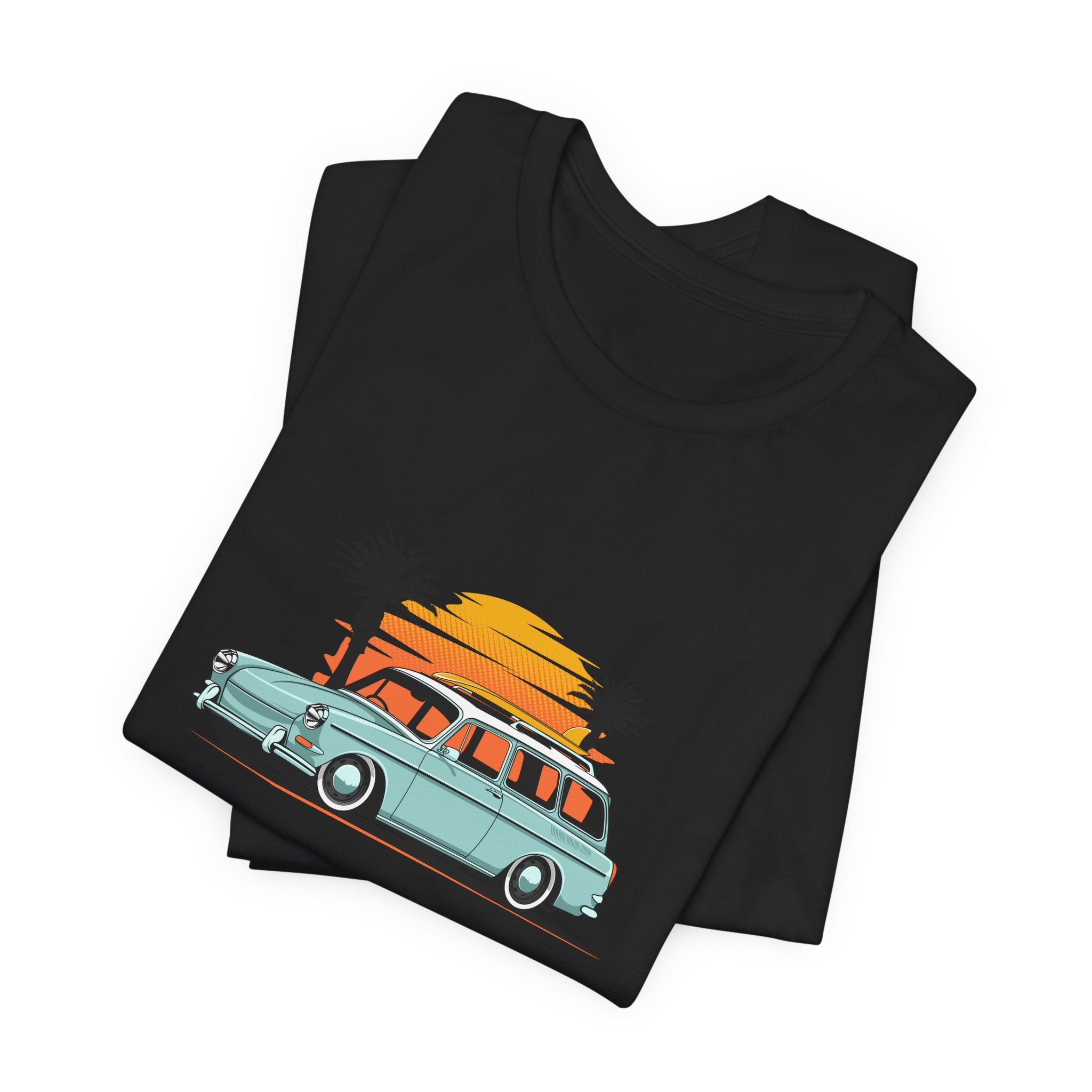 Vintage Surf Beach Sunset Station Wagon Tee