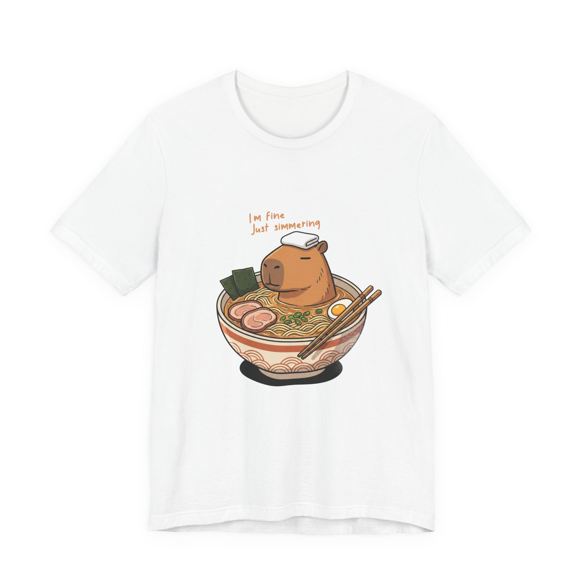 Cute Capybara 'I'm Fine Just Simmering' Ramen Bowl Shirt