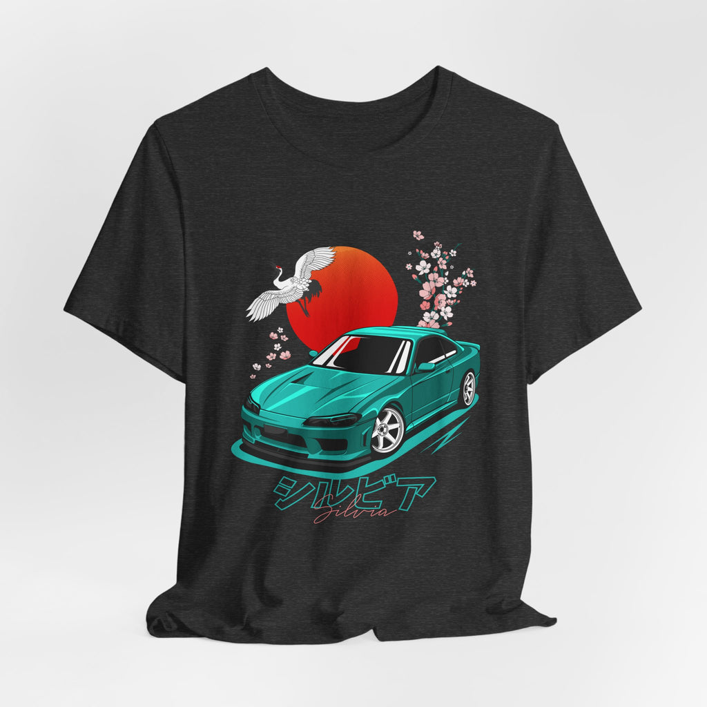 Nissan Silvia JDM Car with Cherry Blossoms Tee
