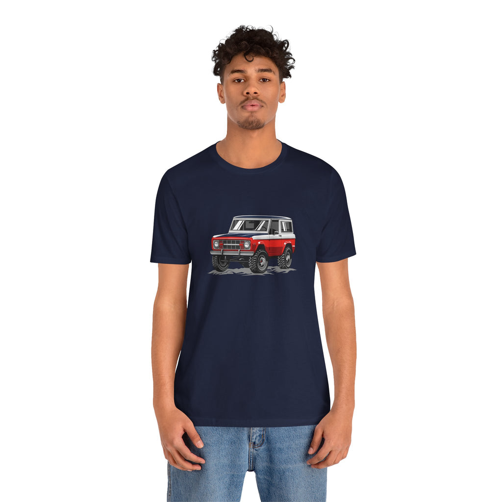 Retro Red 4x4 Truck Bronco Off‑Road SUV Tee