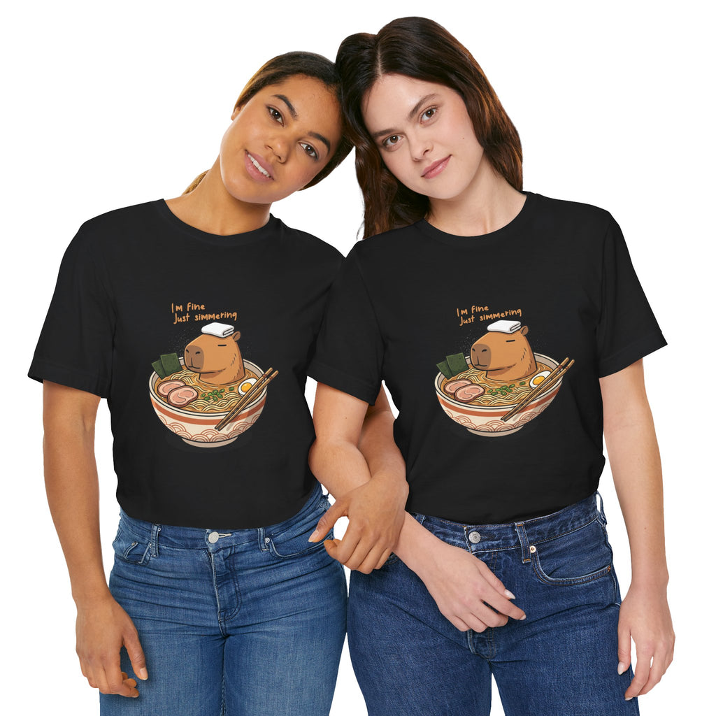 Cute Capybara 'I'm Fine Just Simmering' Ramen Bowl Shirt