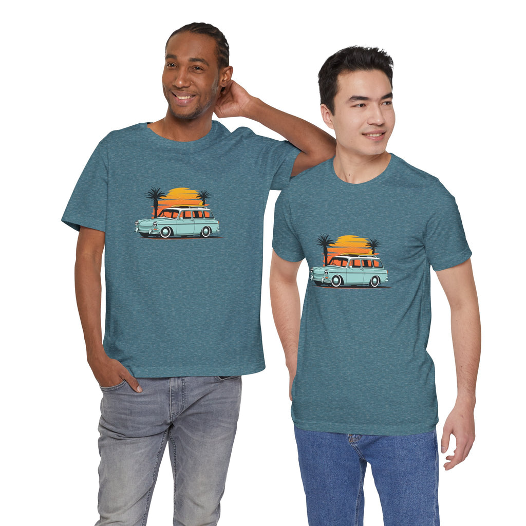 Vintage Surf Beach Sunset Station Wagon Tee