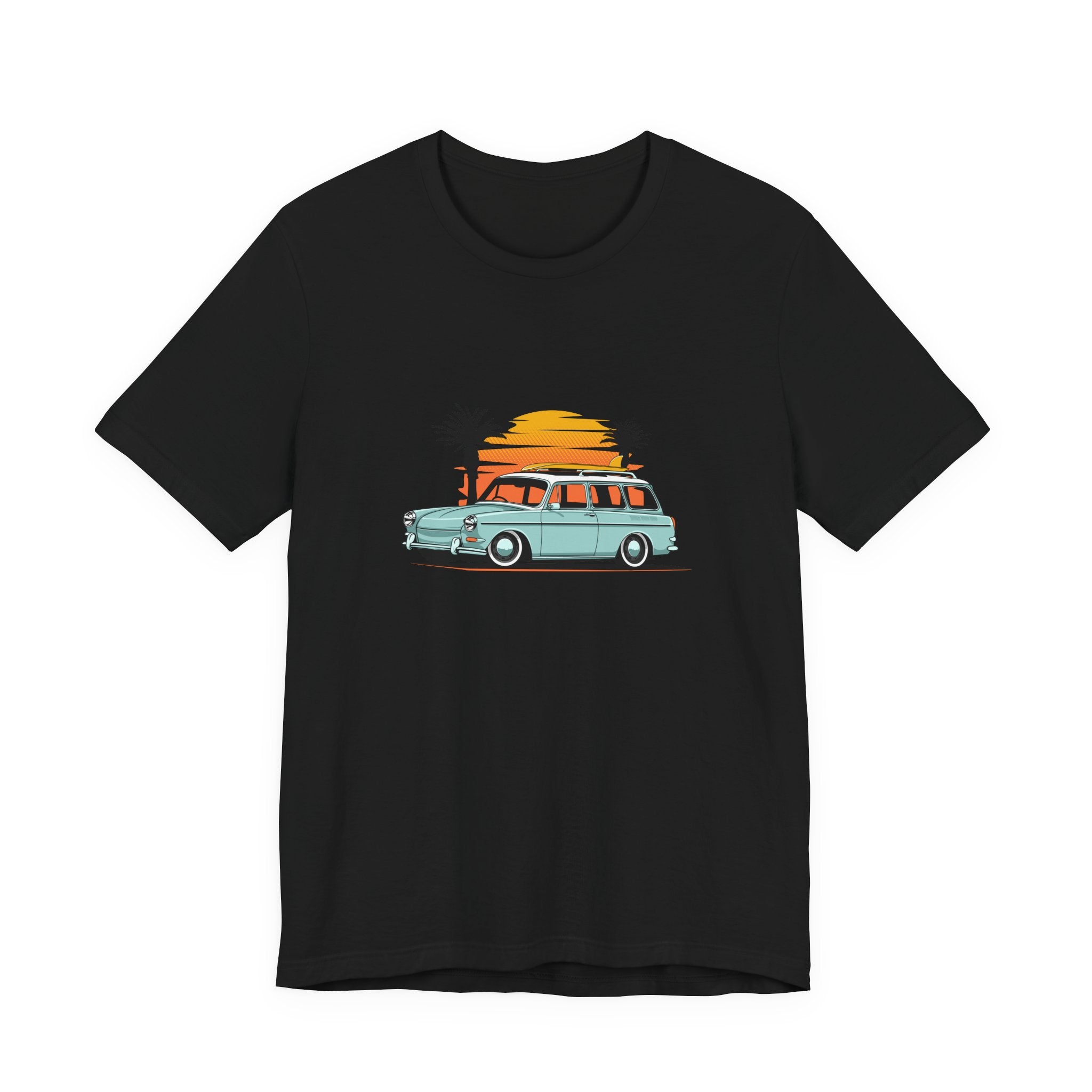Vintage Surf Beach Sunset Station Wagon Tee