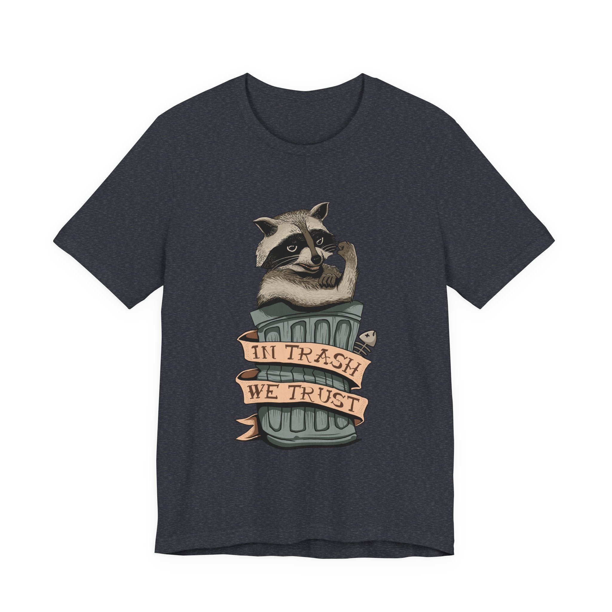 Raccoon "In Trash We Trust" Funny T-Shirt
