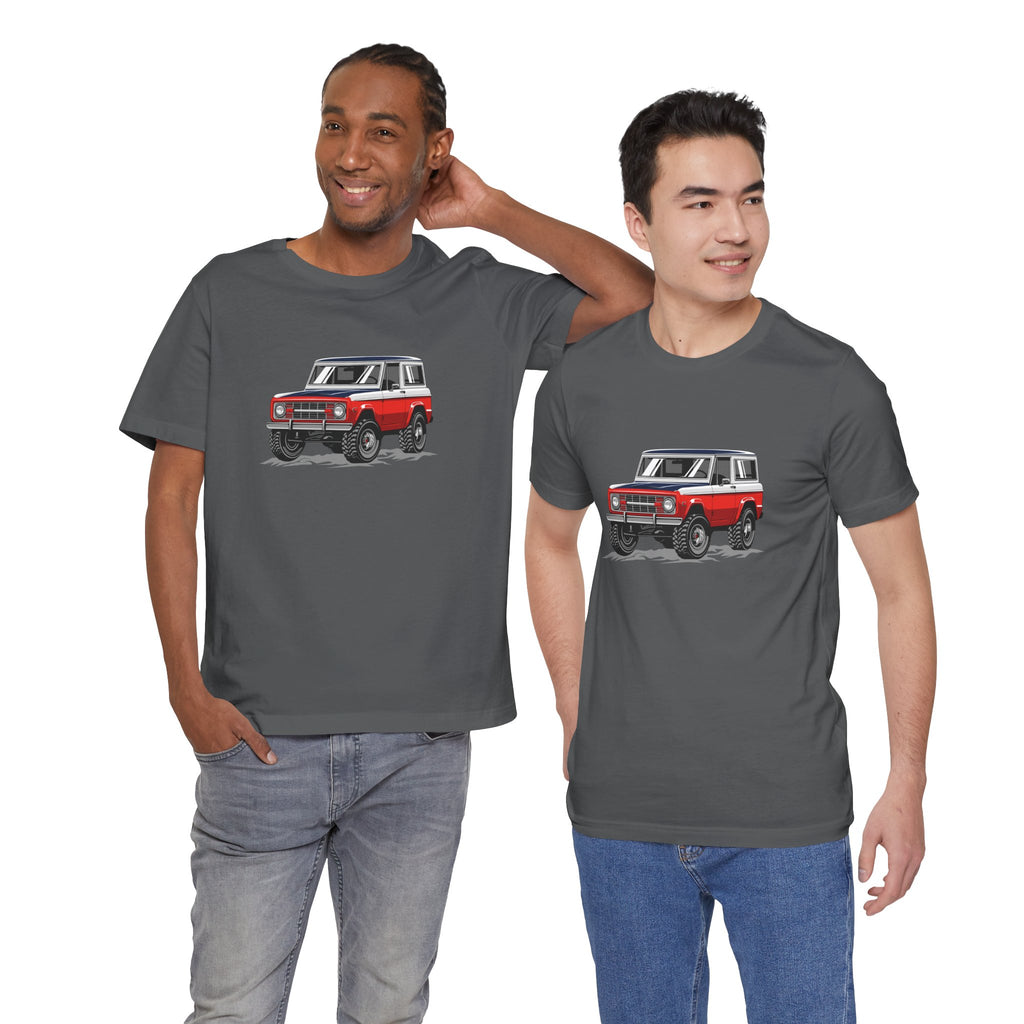 Retro Red 4x4 Truck Bronco Off‑Road SUV Tee