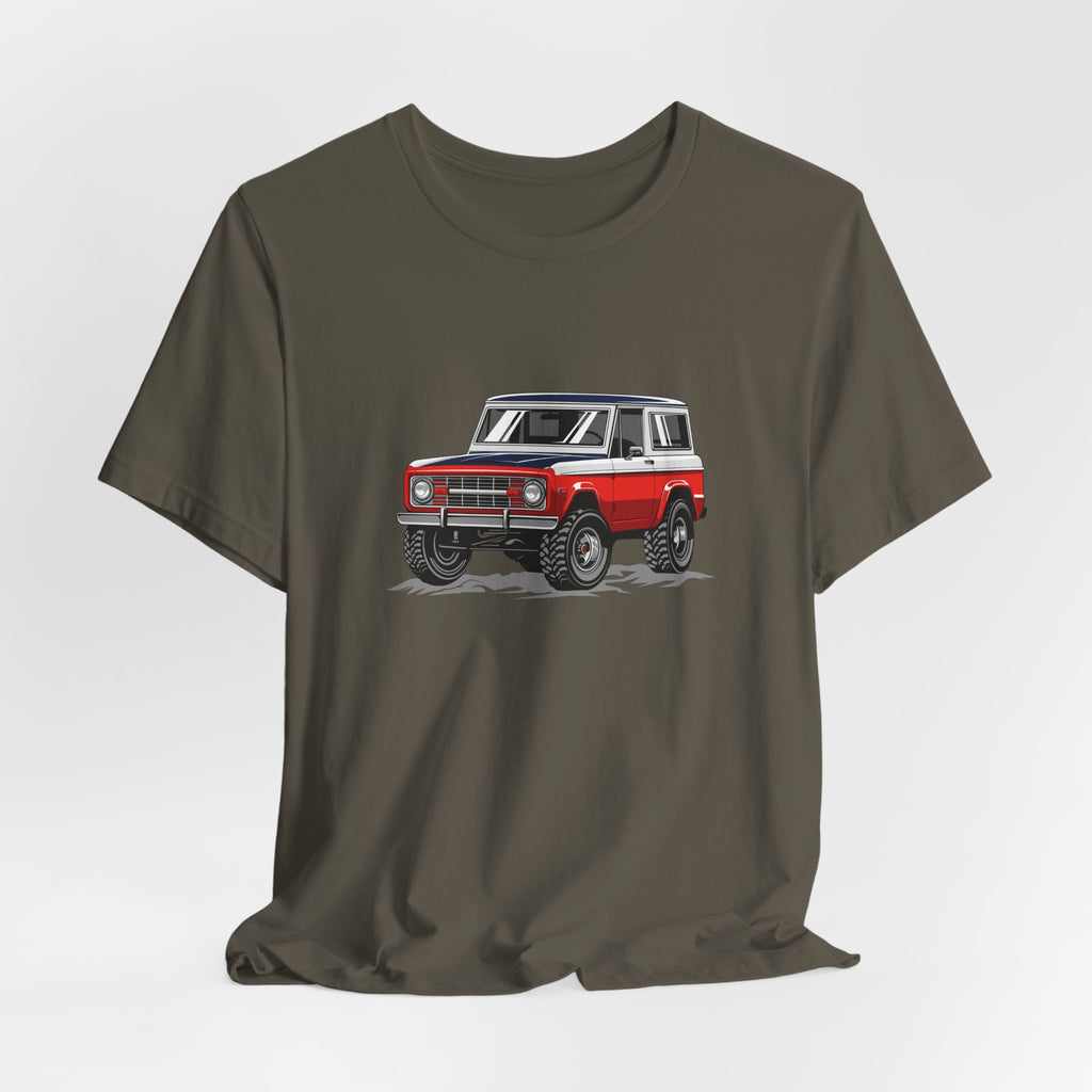 Retro Red 4x4 Truck Bronco Off‑Road SUV Tee