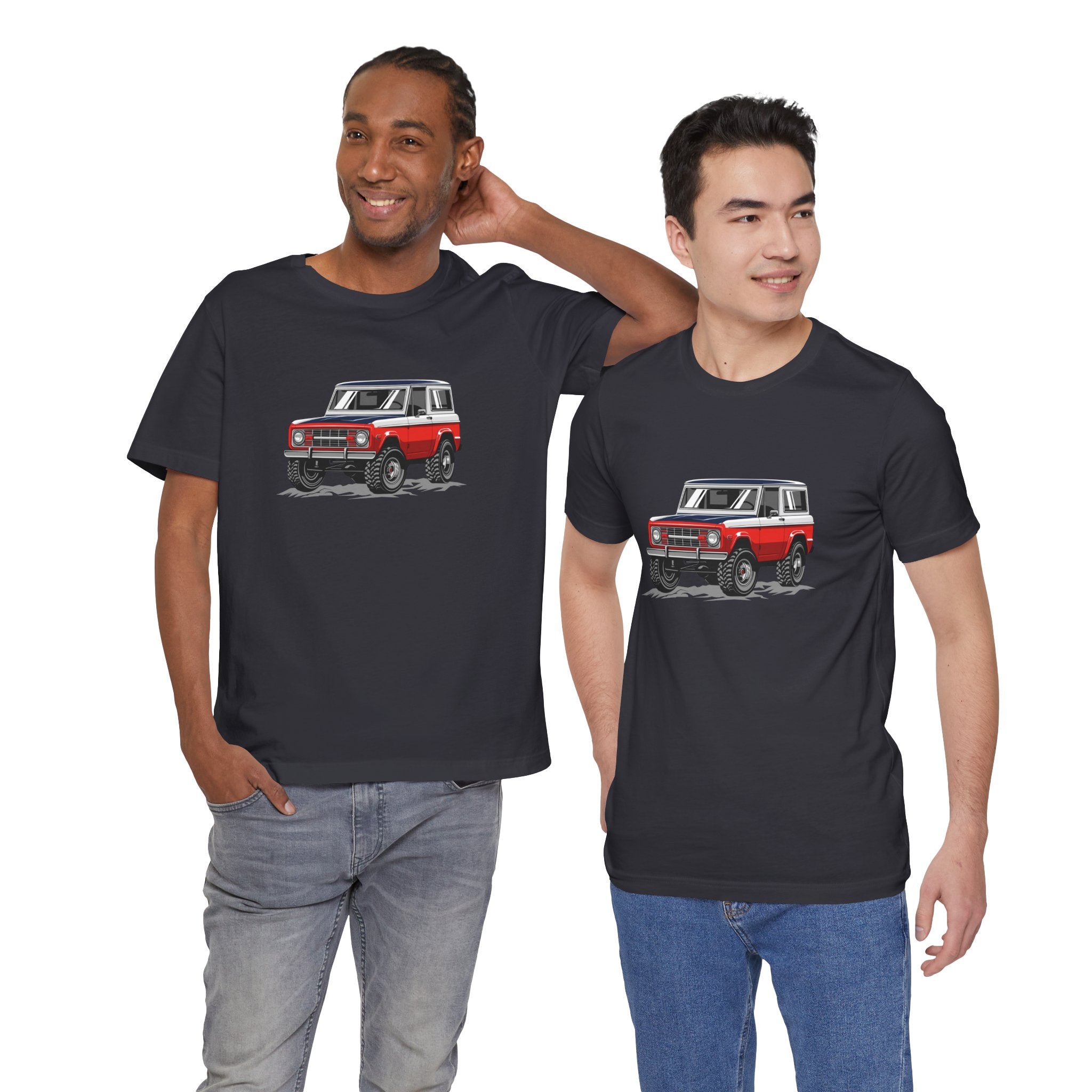 Retro Red 4x4 Truck Bronco Off‑Road SUV Tee