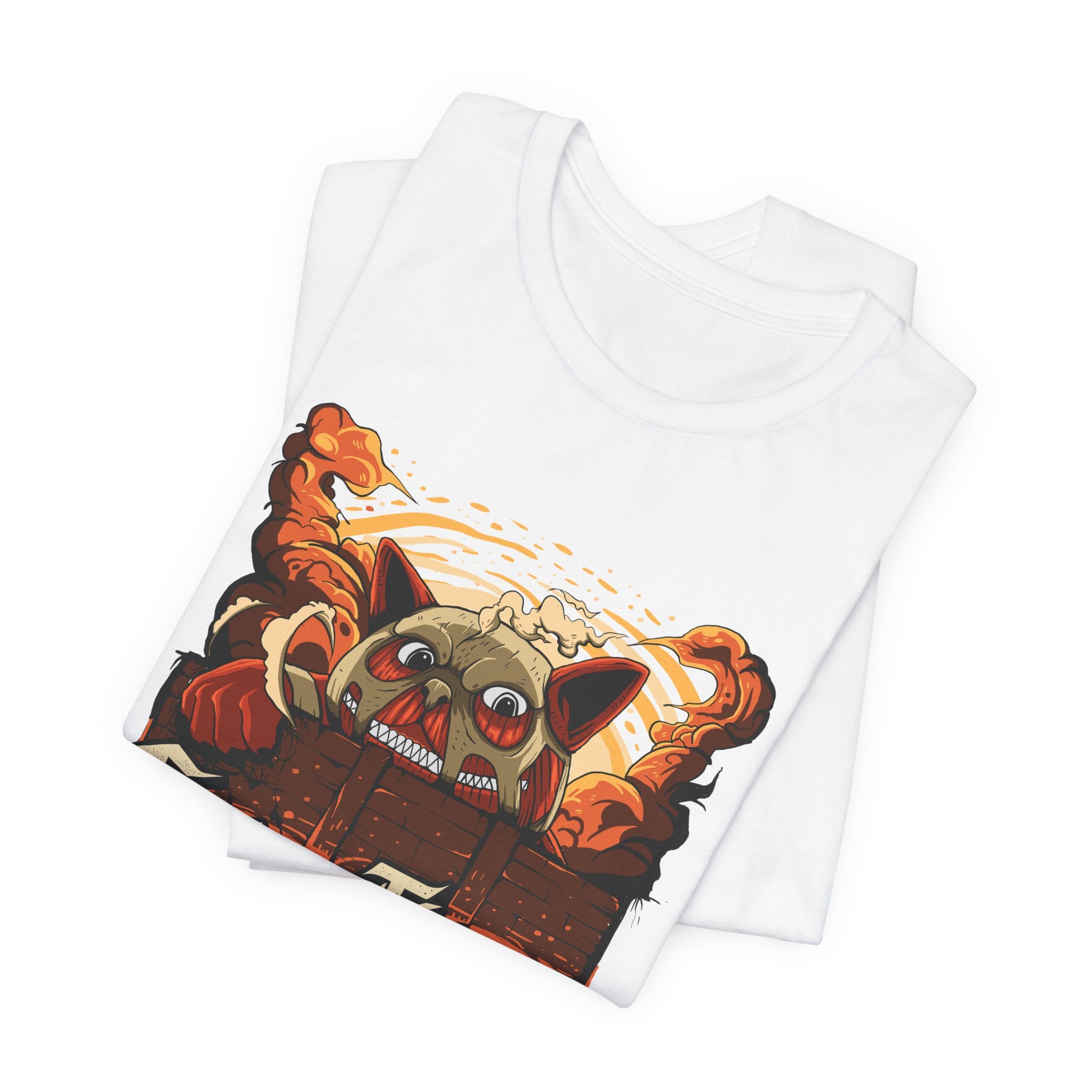 "Cat on Titan" Anime Monster Titan Attack T-Shirt