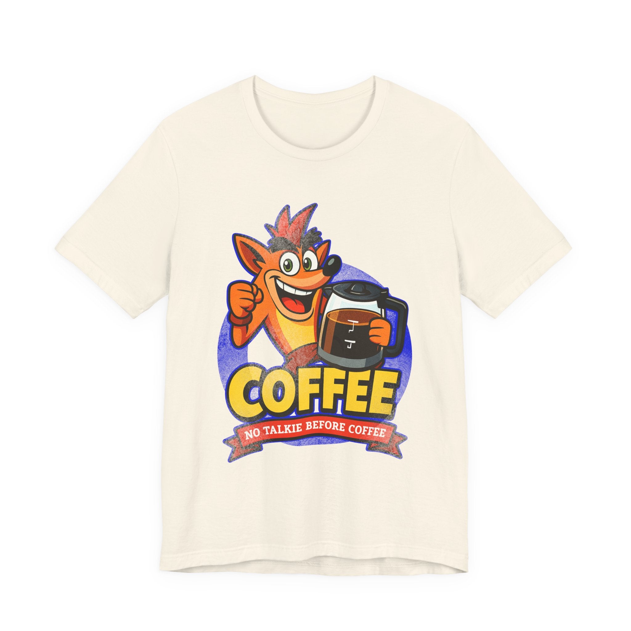Caffeine Addict Cartoon Morning Coffee Humor Shirt