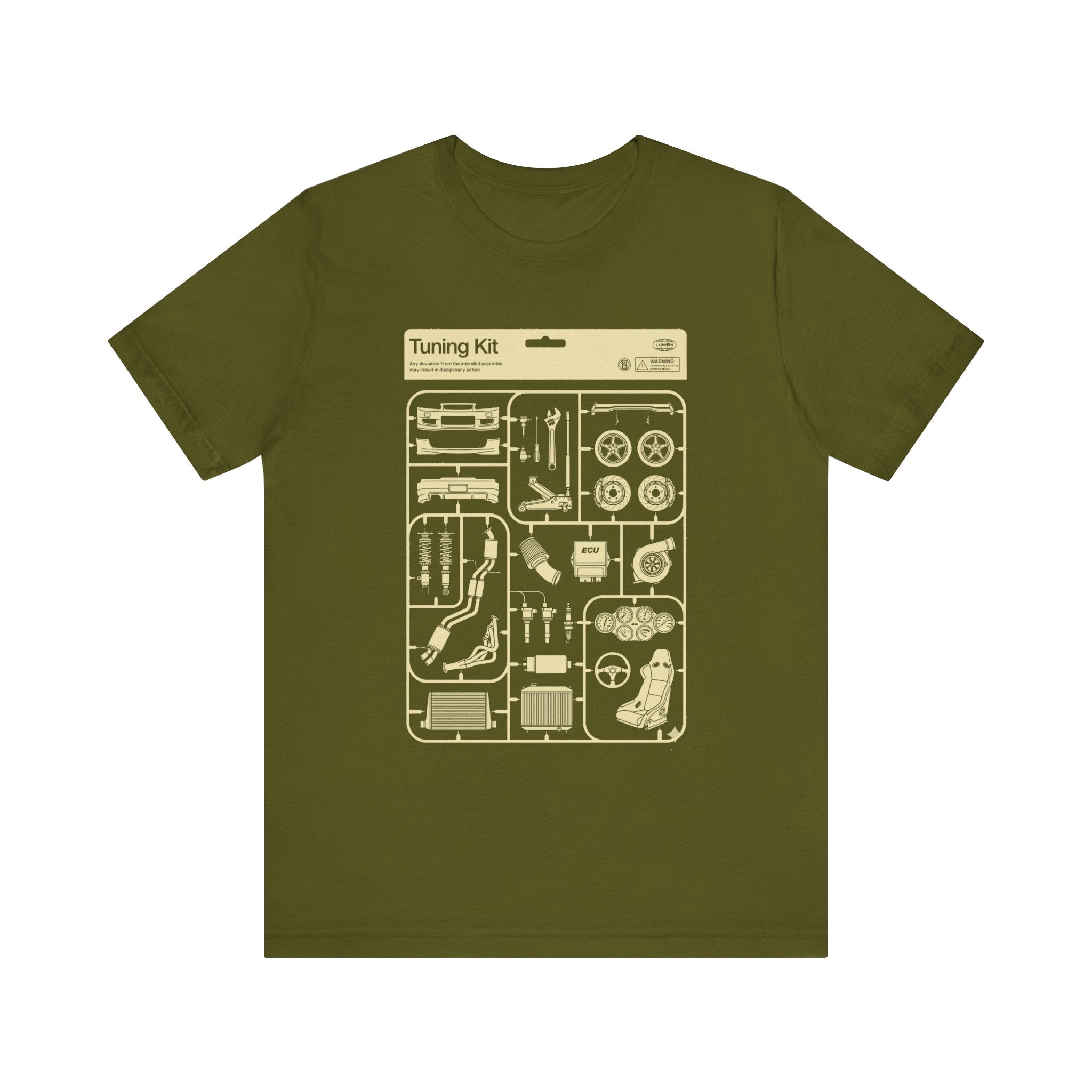 Tuning Kit Tee Plastic Model Parts T-Shirt for Car Enthusiasts