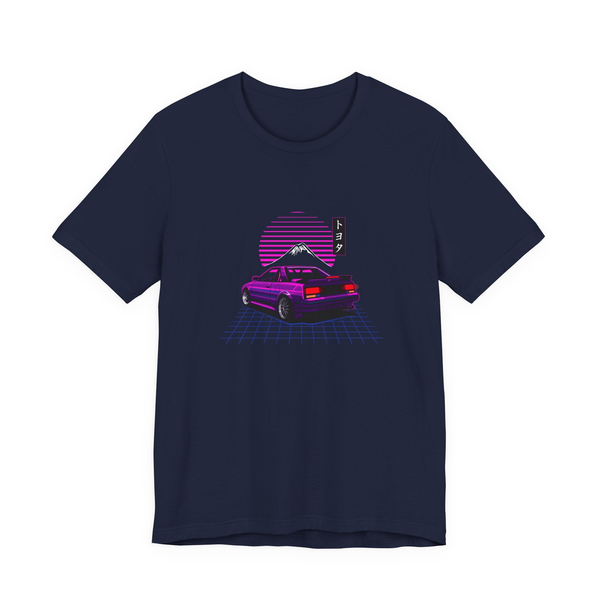 Retro Vaporwave Car Neon Skyline 'Fuji' Graphic T-Shirt