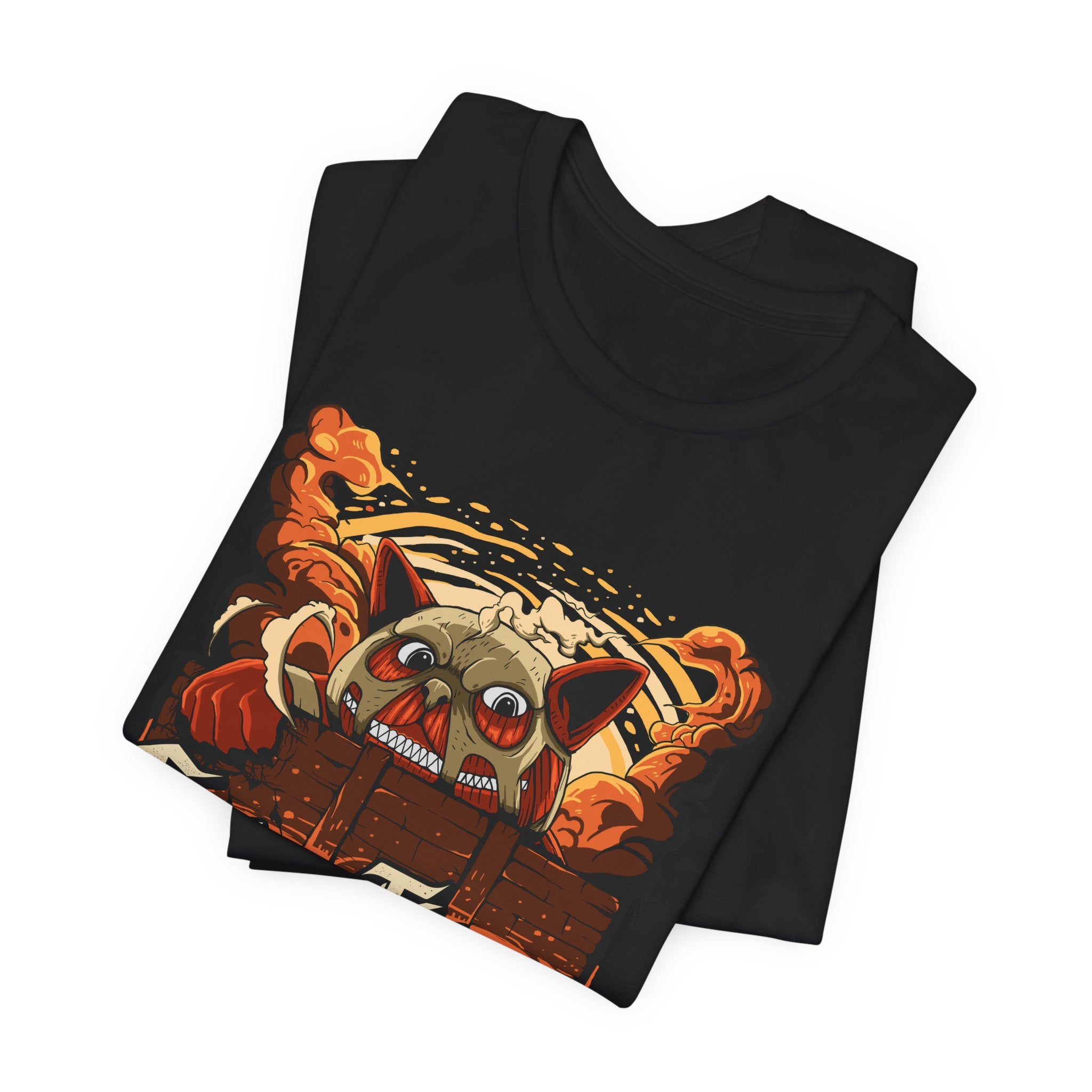 "Cat on Titan" Anime Monster Titan Attack T-Shirt