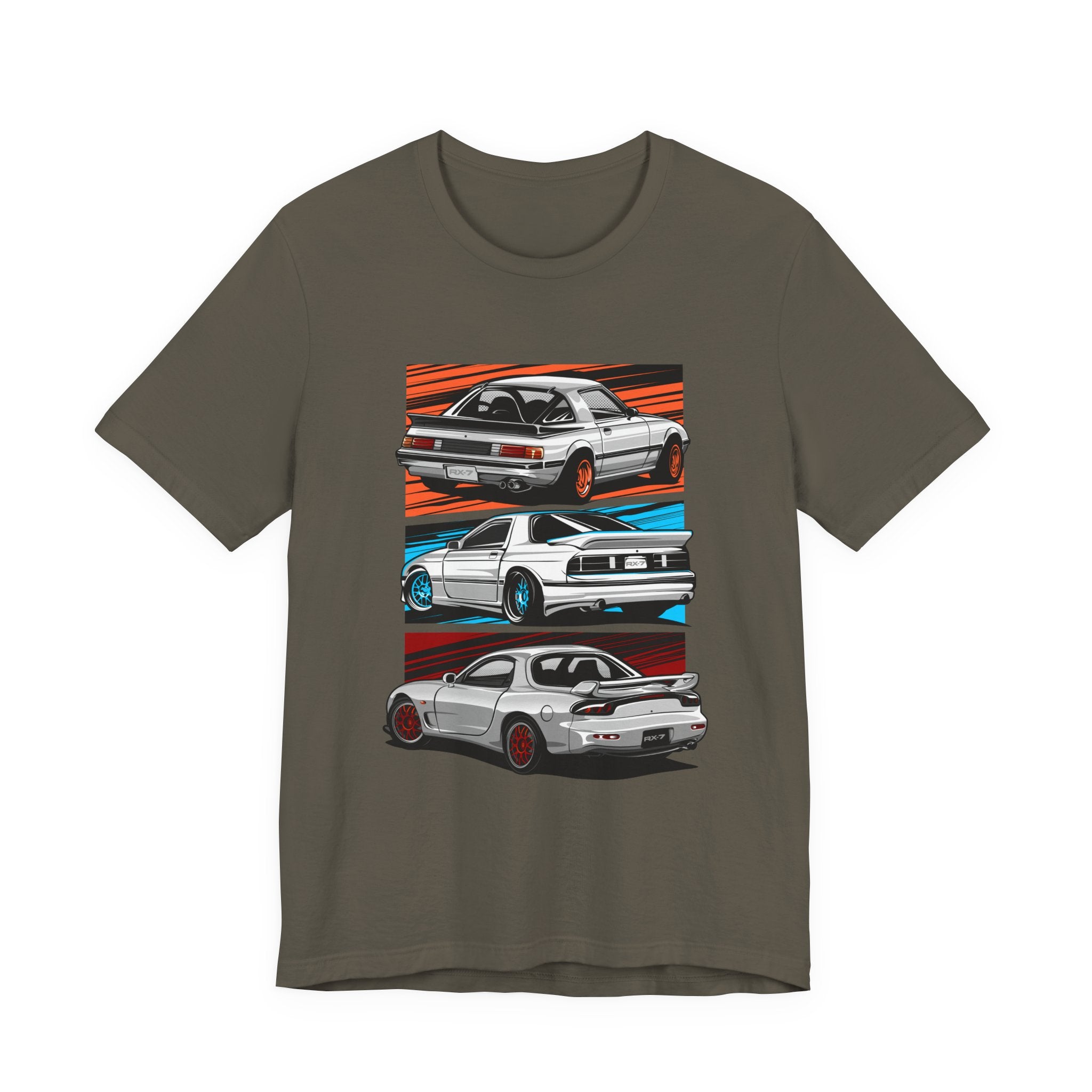 Retro JDM Car RX7 Generation Racing Graphic T-Shirt