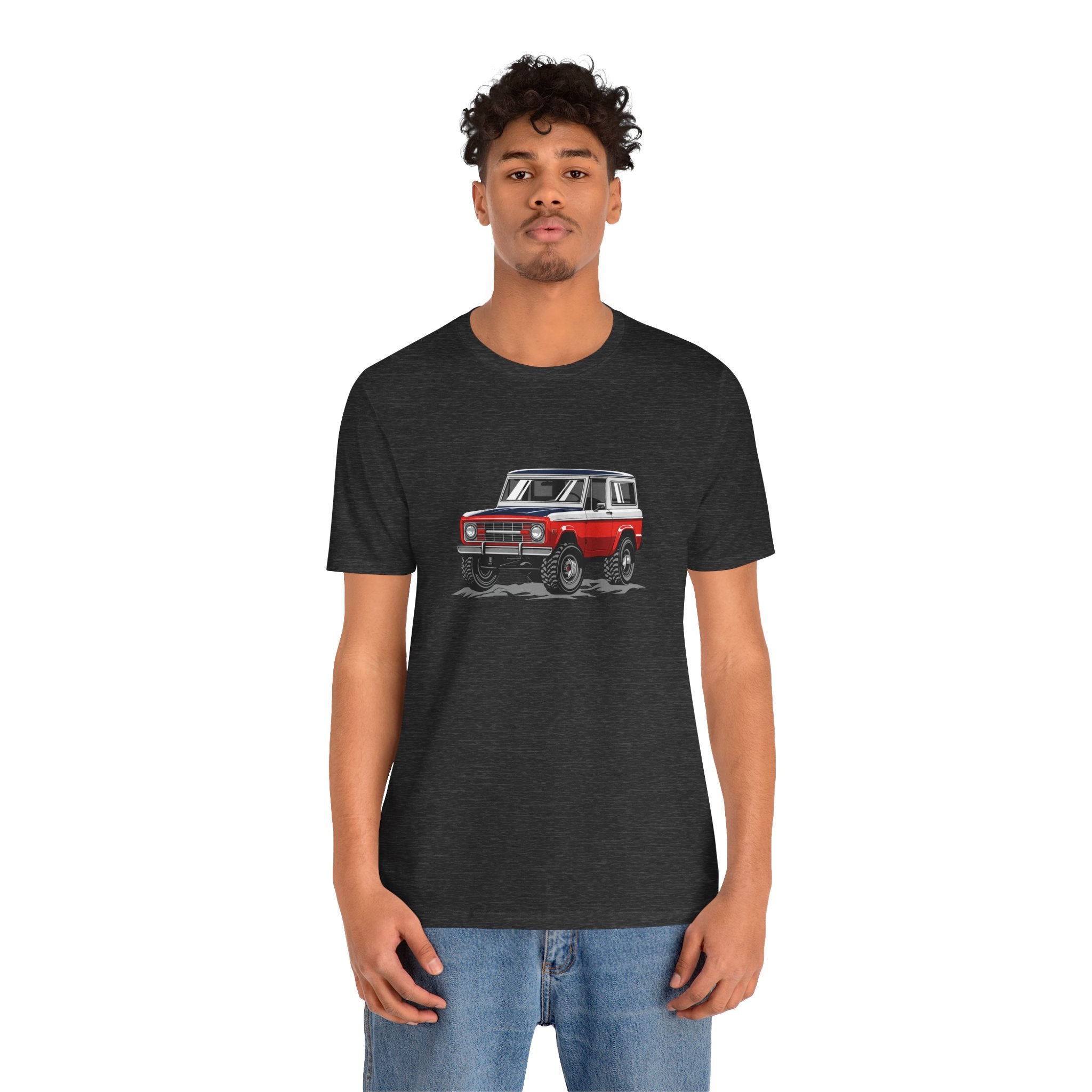 Retro Red 4x4 Truck Bronco Off‑Road SUV Tee
