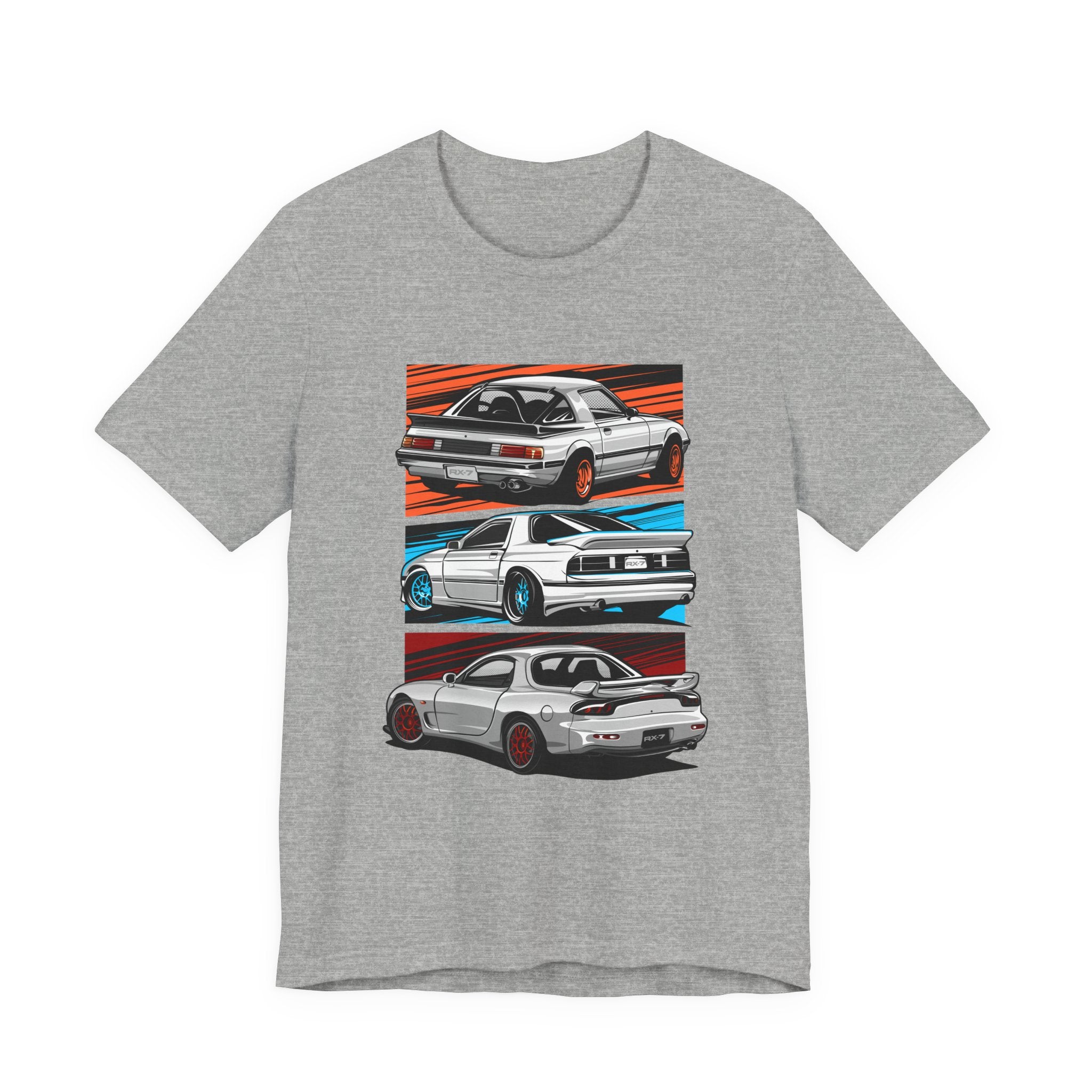 Retro JDM Car RX7 Generation Racing Graphic T-Shirt