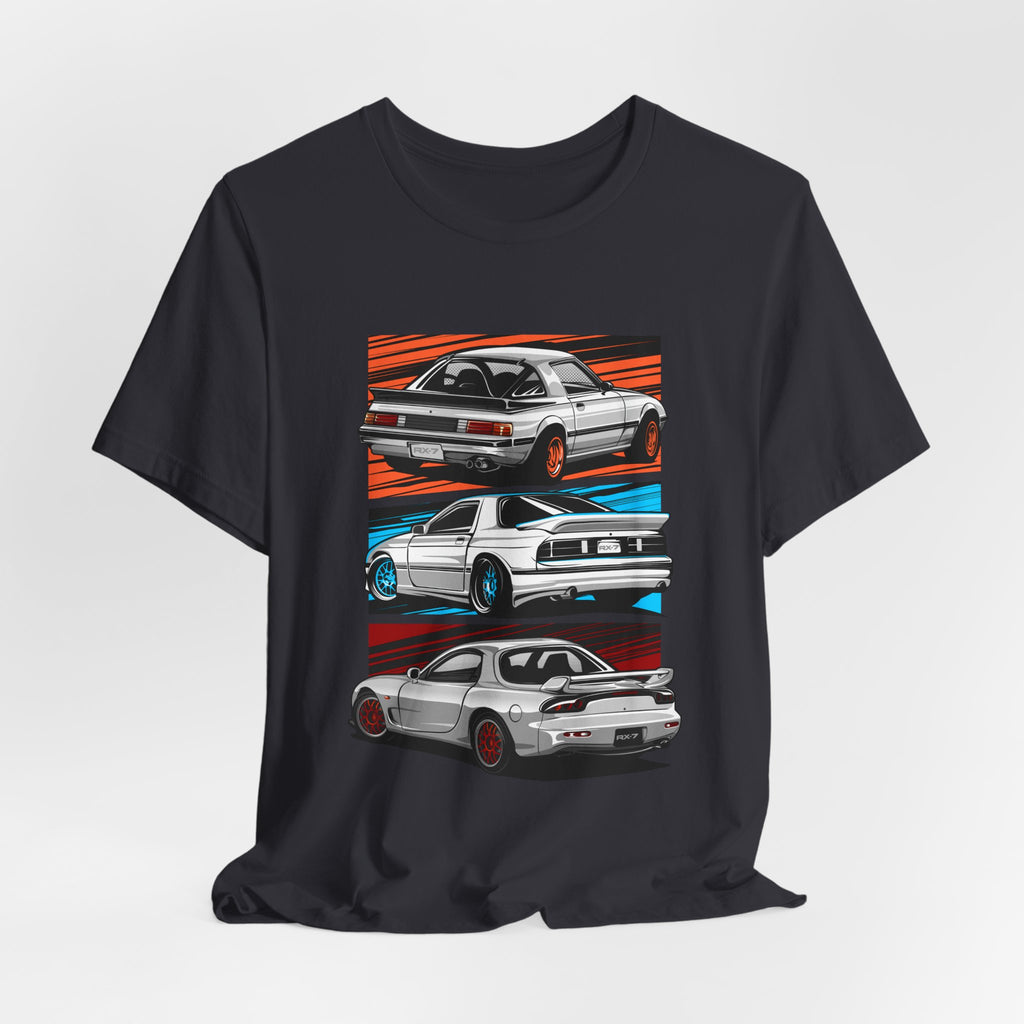 Retro JDM Car RX7 Generation Racing Graphic T-Shirt