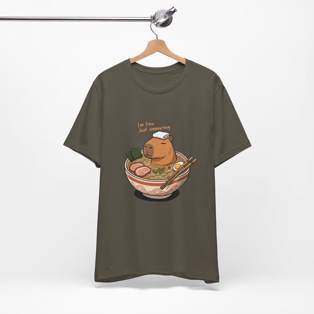 Cute Capybara 'I'm Fine Just Simmering' Ramen Bowl Shirt