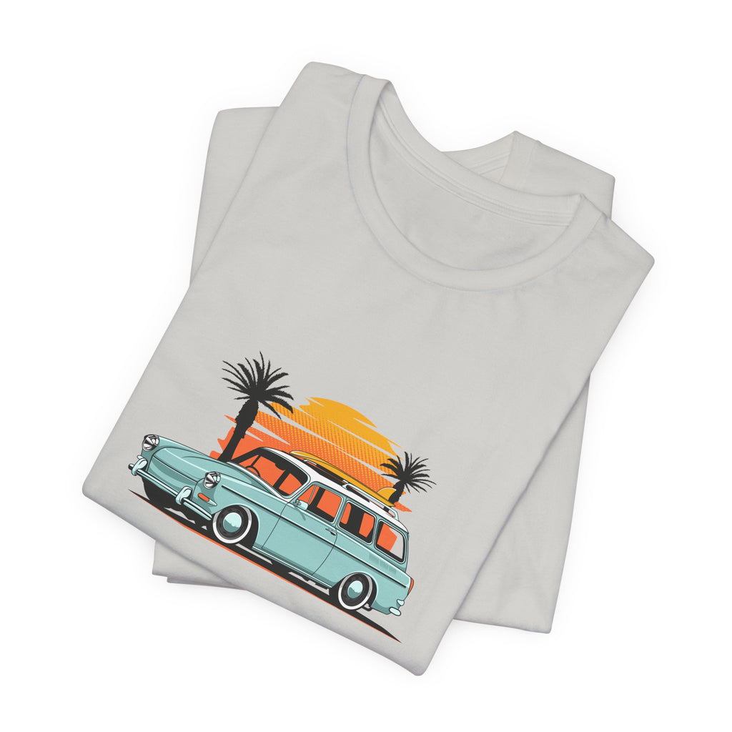Vintage Surf Beach Sunset Station Wagon Tee