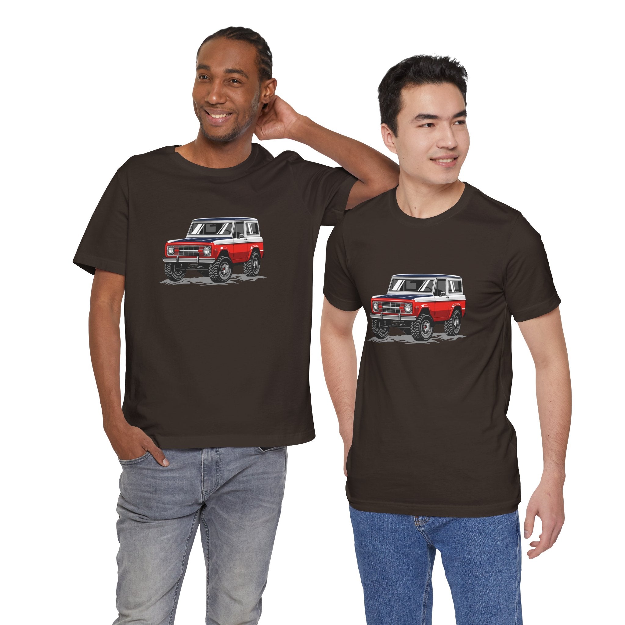 Retro Red 4x4 Truck Bronco Off‑Road SUV Tee