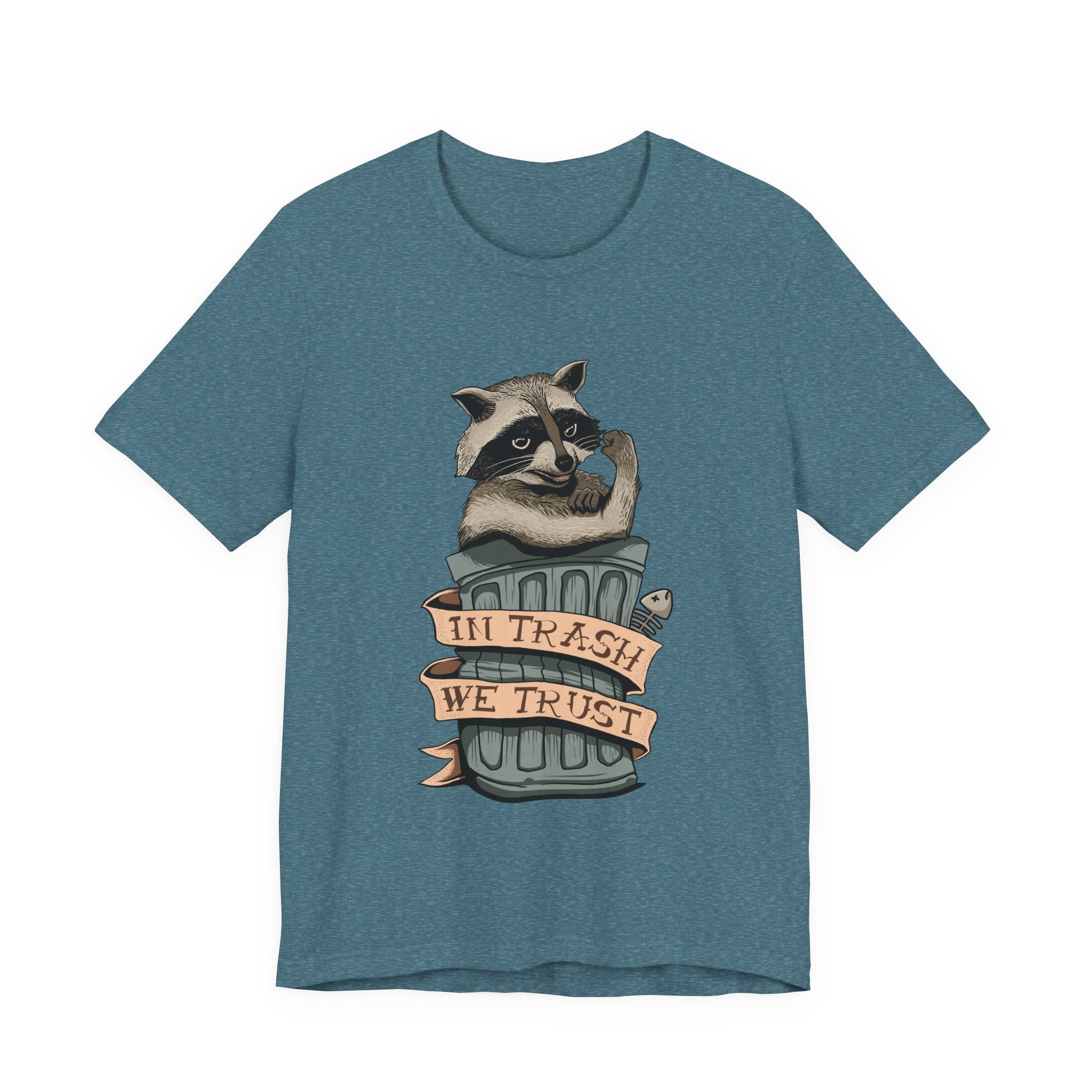 Raccoon "In Trash We Trust" Funny T-Shirt