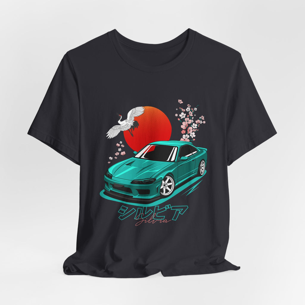 Nissan Silvia JDM Car with Cherry Blossoms Tee