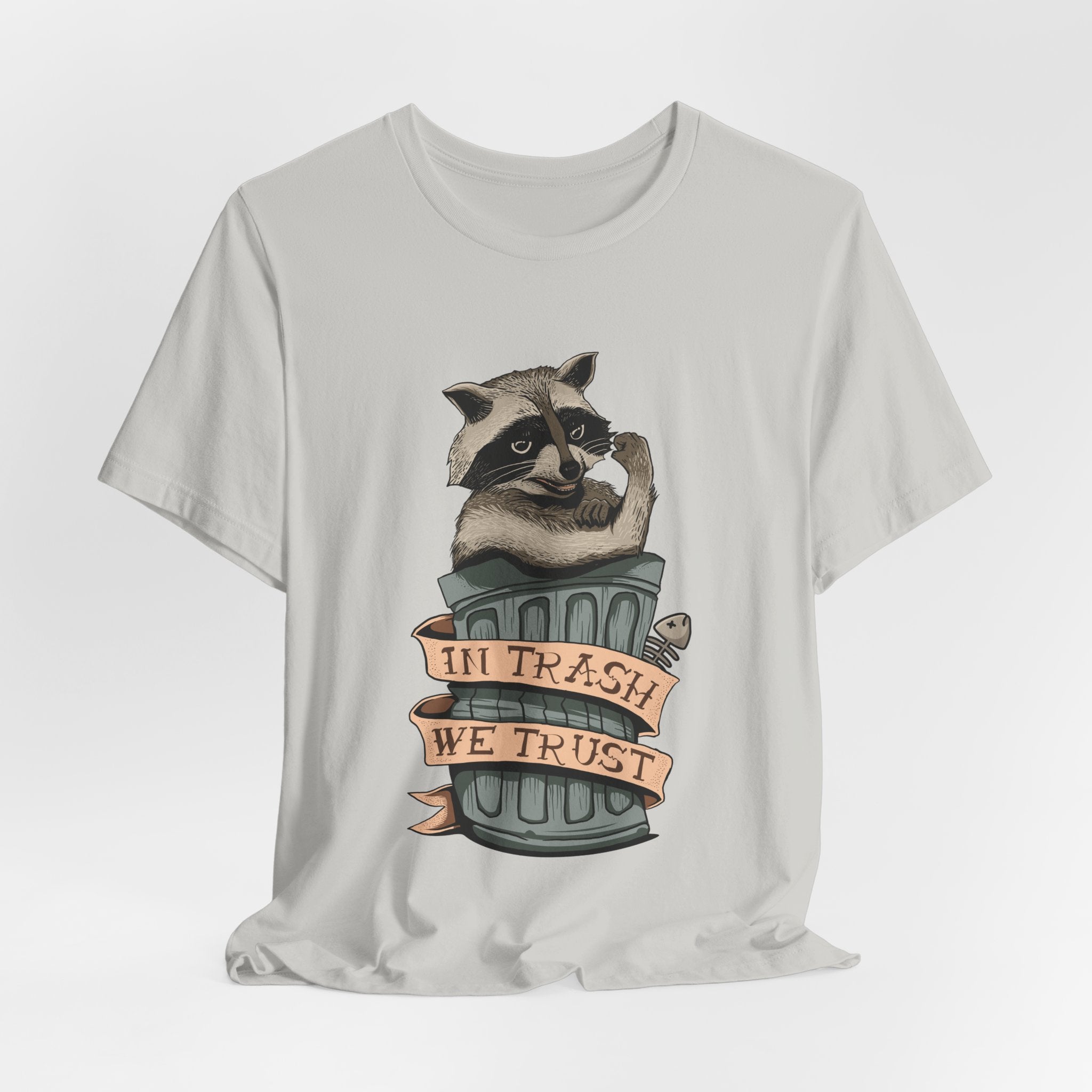 Raccoon "In Trash We Trust" Funny T-Shirt