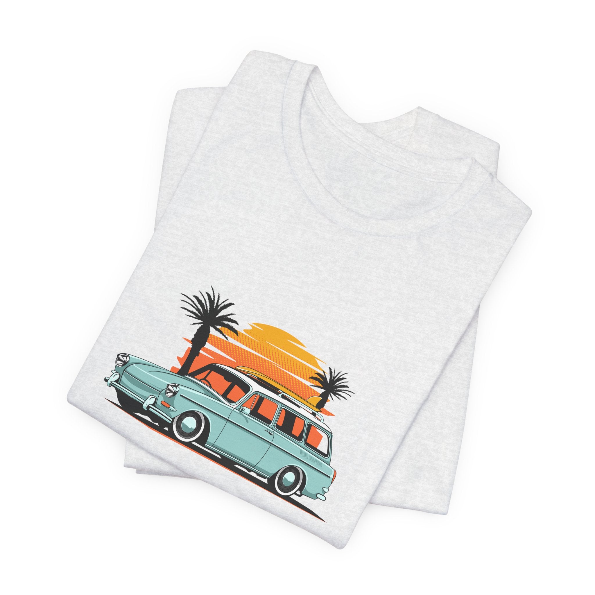 Vintage Surf Beach Sunset Station Wagon Tee